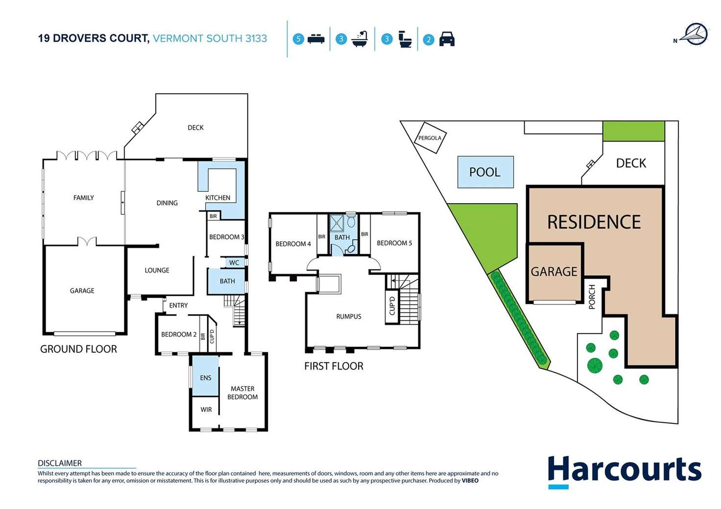 Floorplan of Homely house listing, 19 Drovers Court, Vermont South VIC 3133