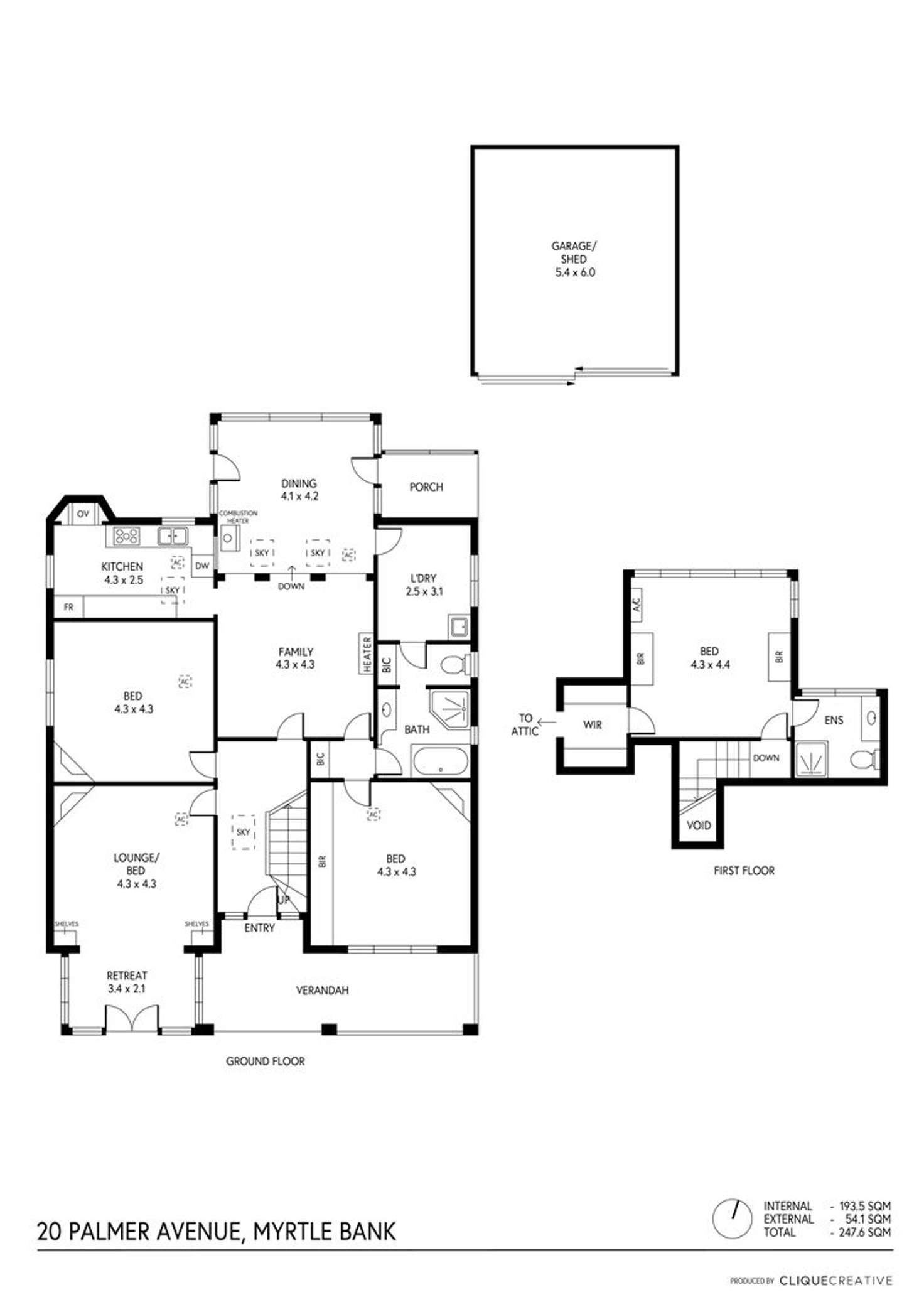 Floorplan of Homely house listing, 20 Palmer Avenue, Myrtle Bank SA 5064