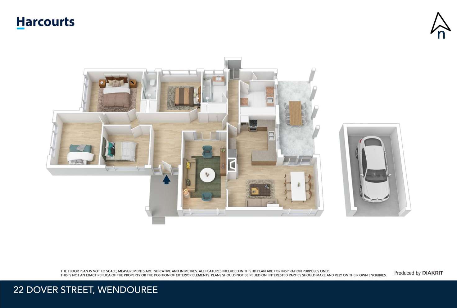 Floorplan of Homely house listing, 22 Dover Street, Wendouree VIC 3355