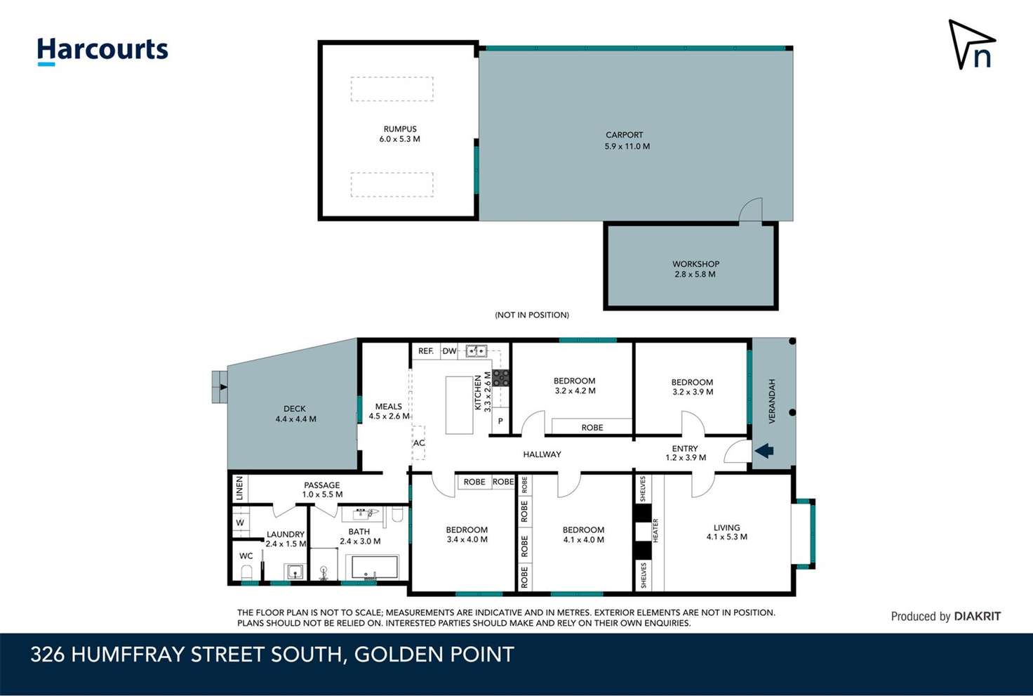 Floorplan of Homely house listing, 326 Humffray Street South, Golden Point VIC 3350