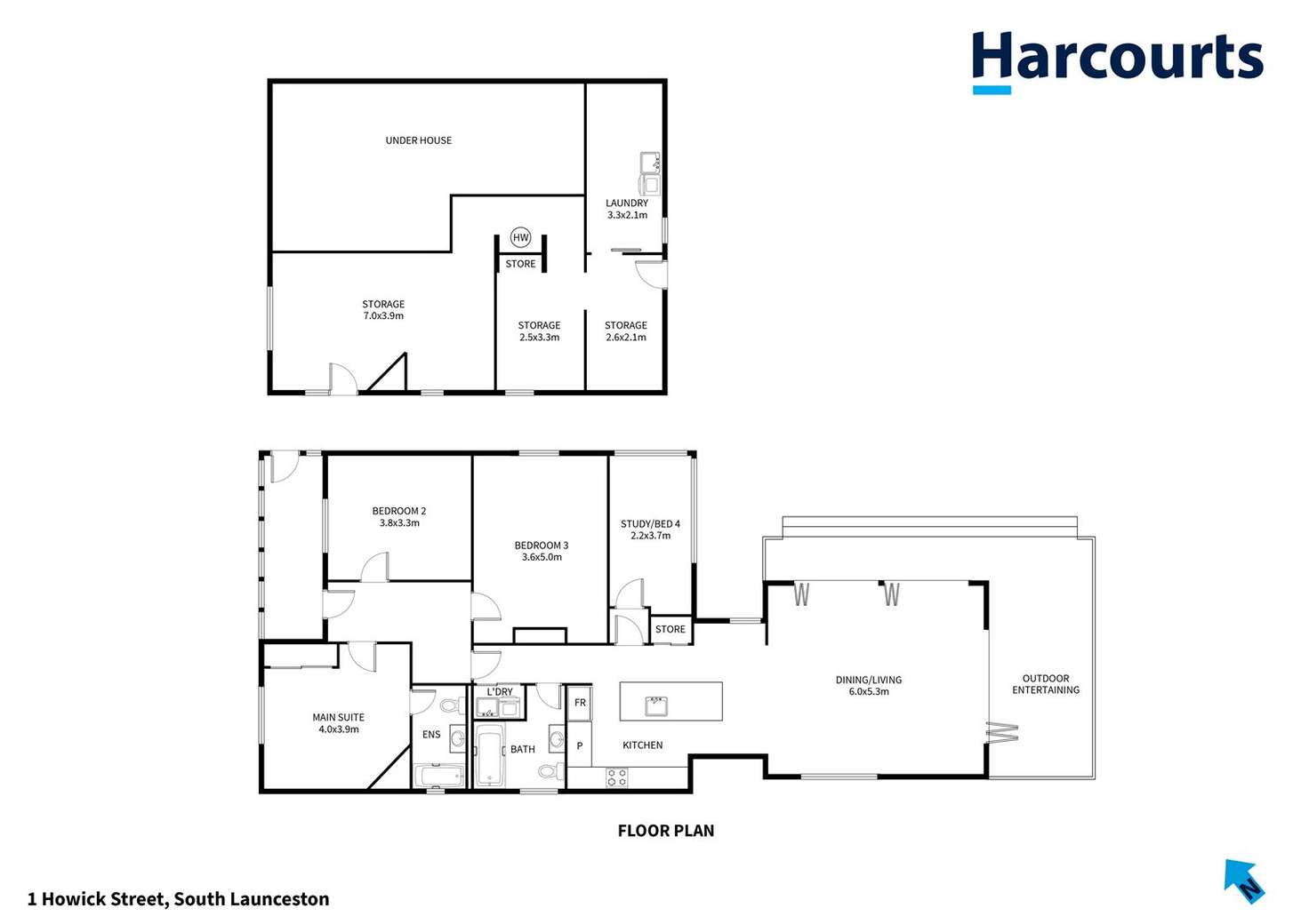 Floorplan of Homely house listing, 1 Howick Street, South Launceston TAS 7249