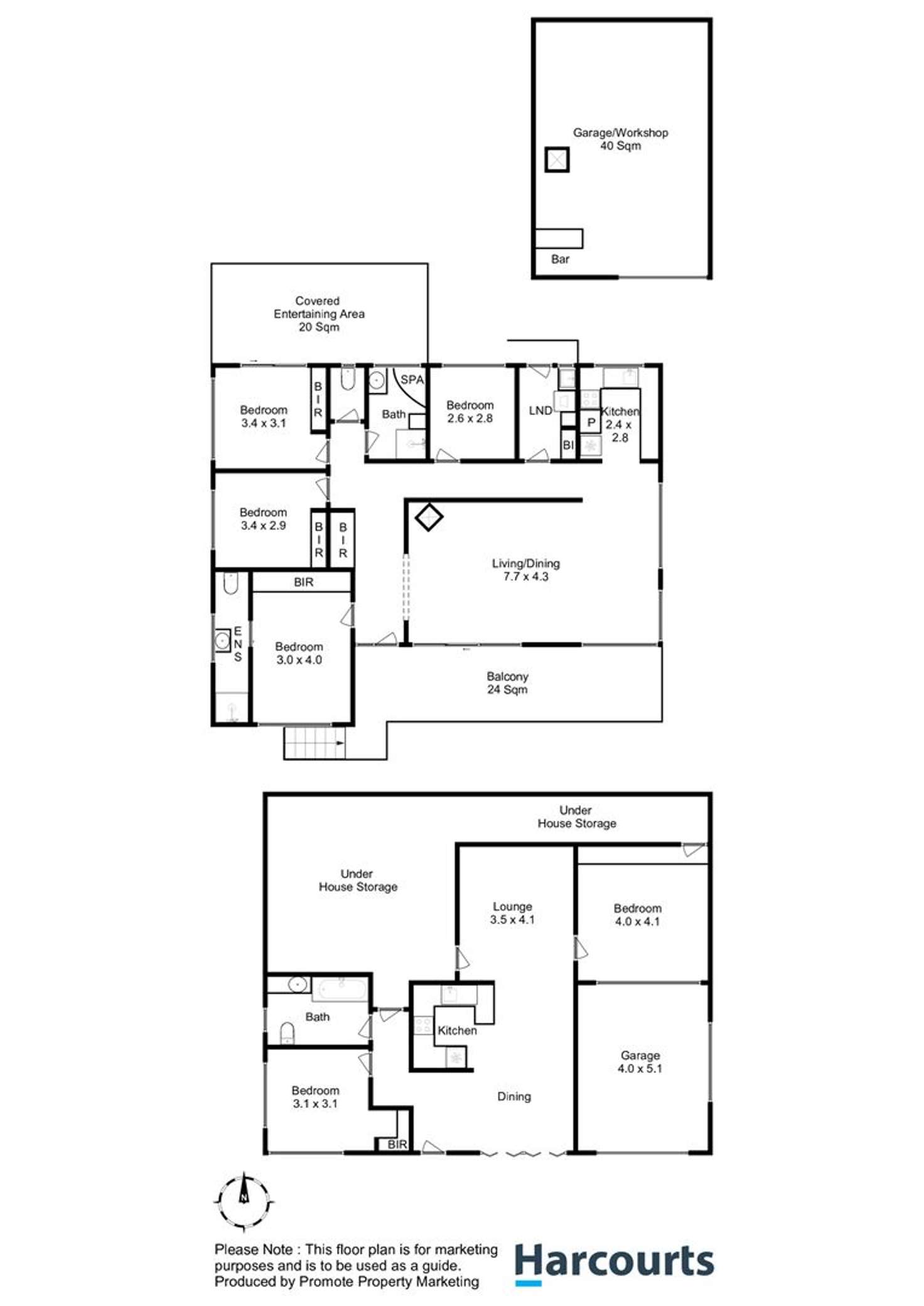 Floorplan of Homely house listing, 1 Langford Court, Lenah Valley TAS 7008