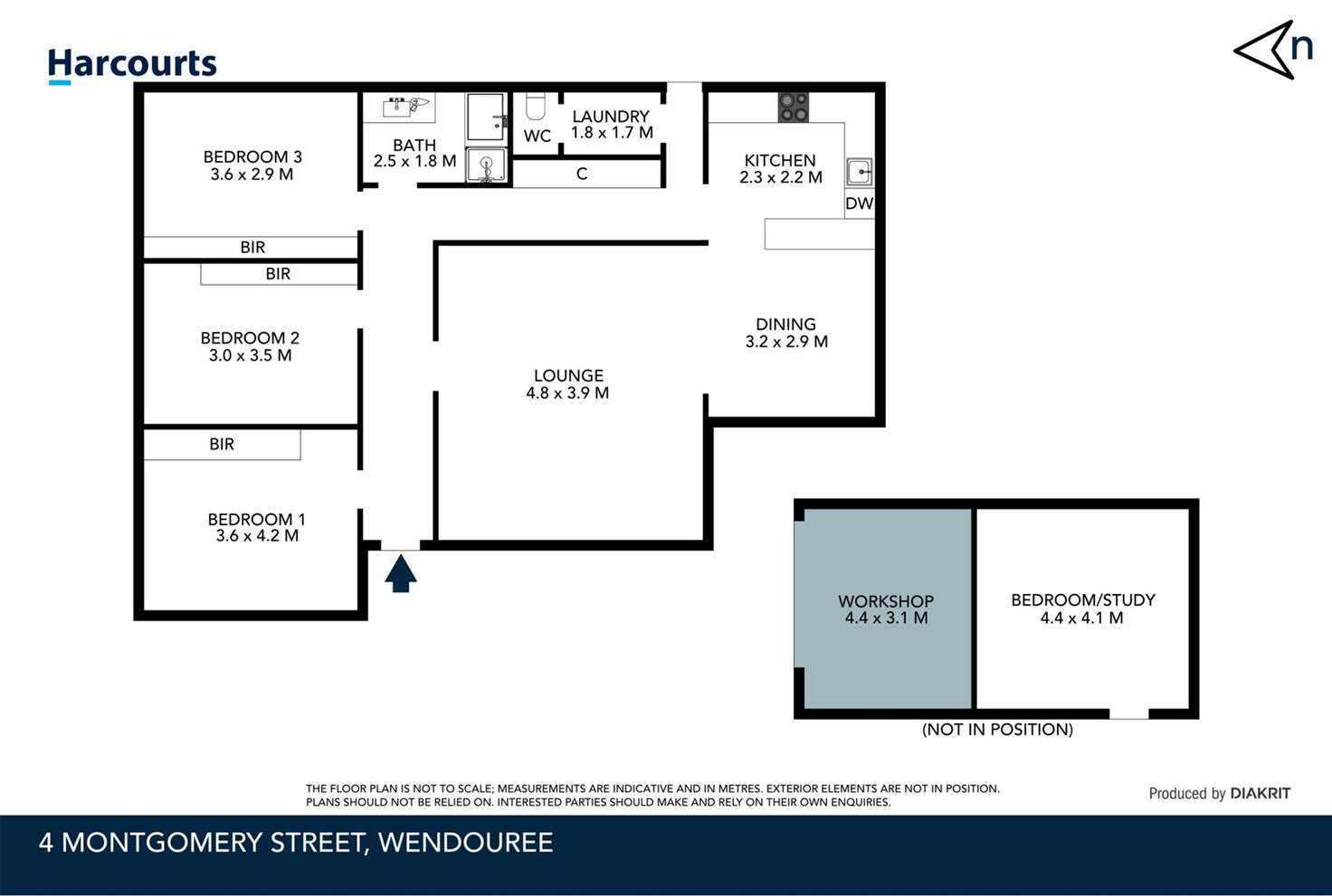 Floorplan of Homely house listing, 4 Montgomery Street, Wendouree VIC 3355