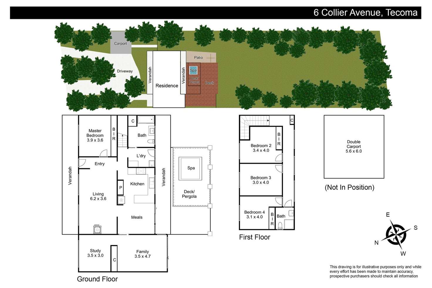 Floorplan of Homely house listing, 6 Collier Avenue, Tecoma VIC 3160