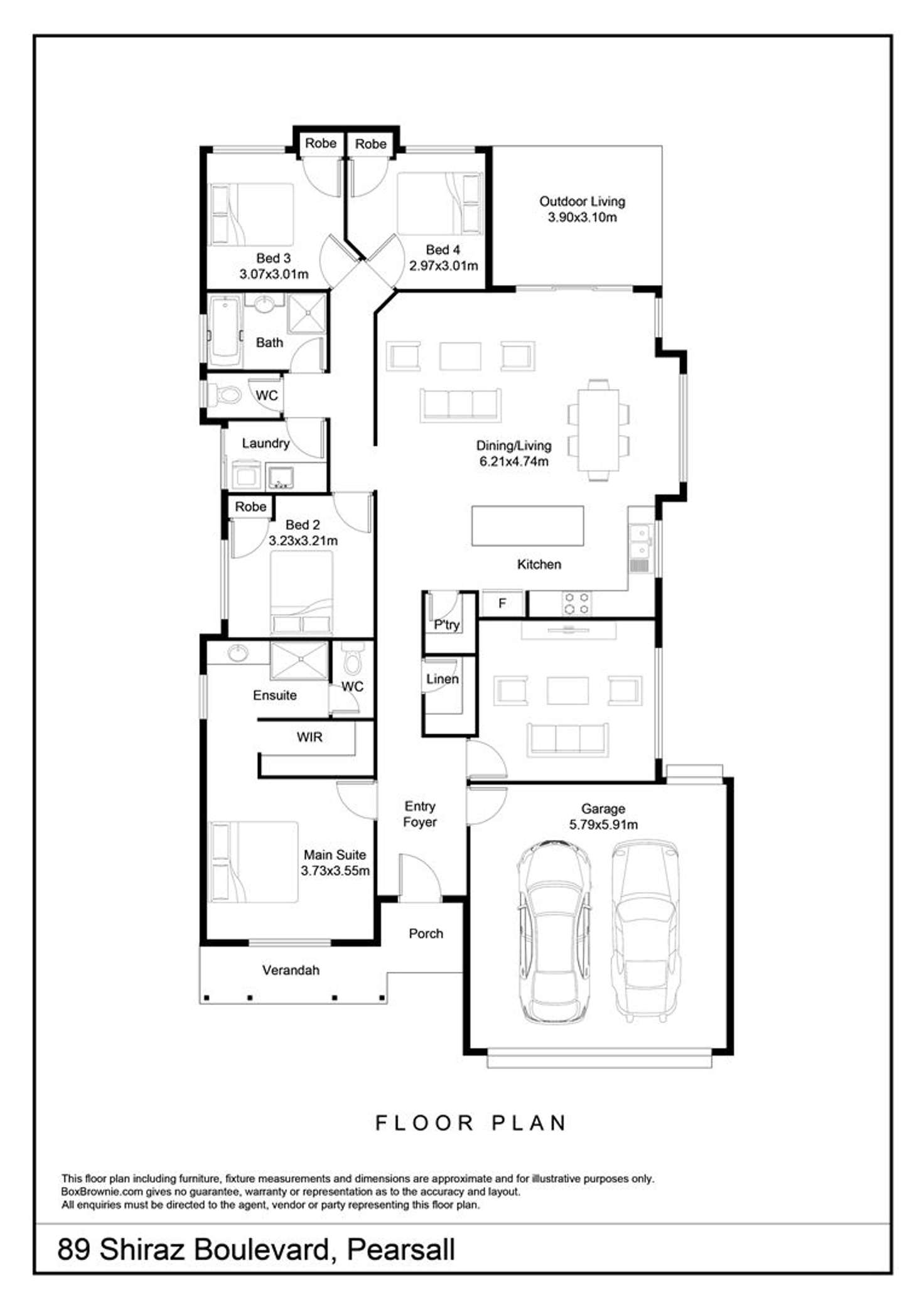 Floorplan of Homely house listing, 89 Shiraz Boulevard, Pearsall WA 6065