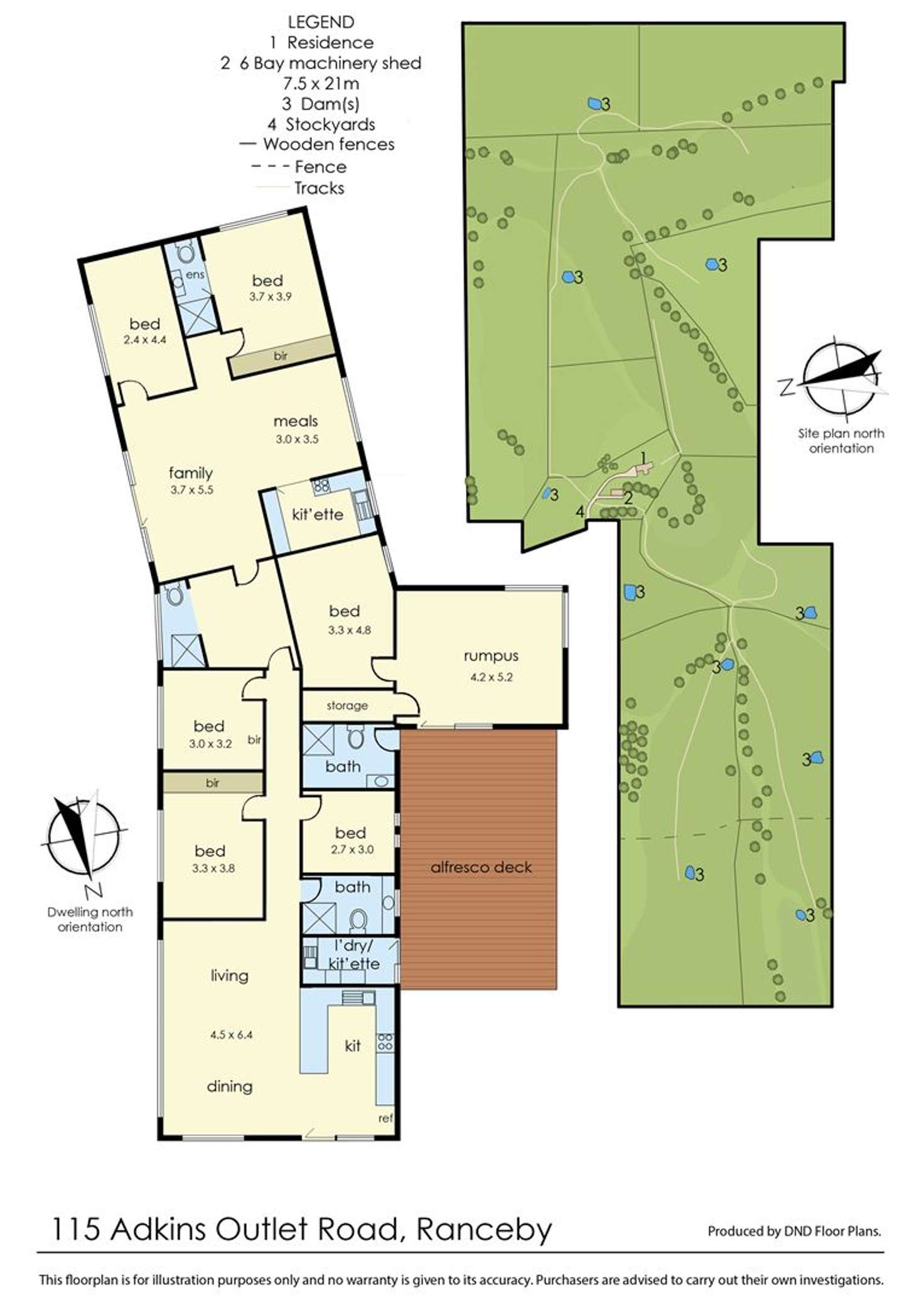 Floorplan of Homely ruralOther listing, 115 Adkins Outlet Road, Ranceby VIC 3951