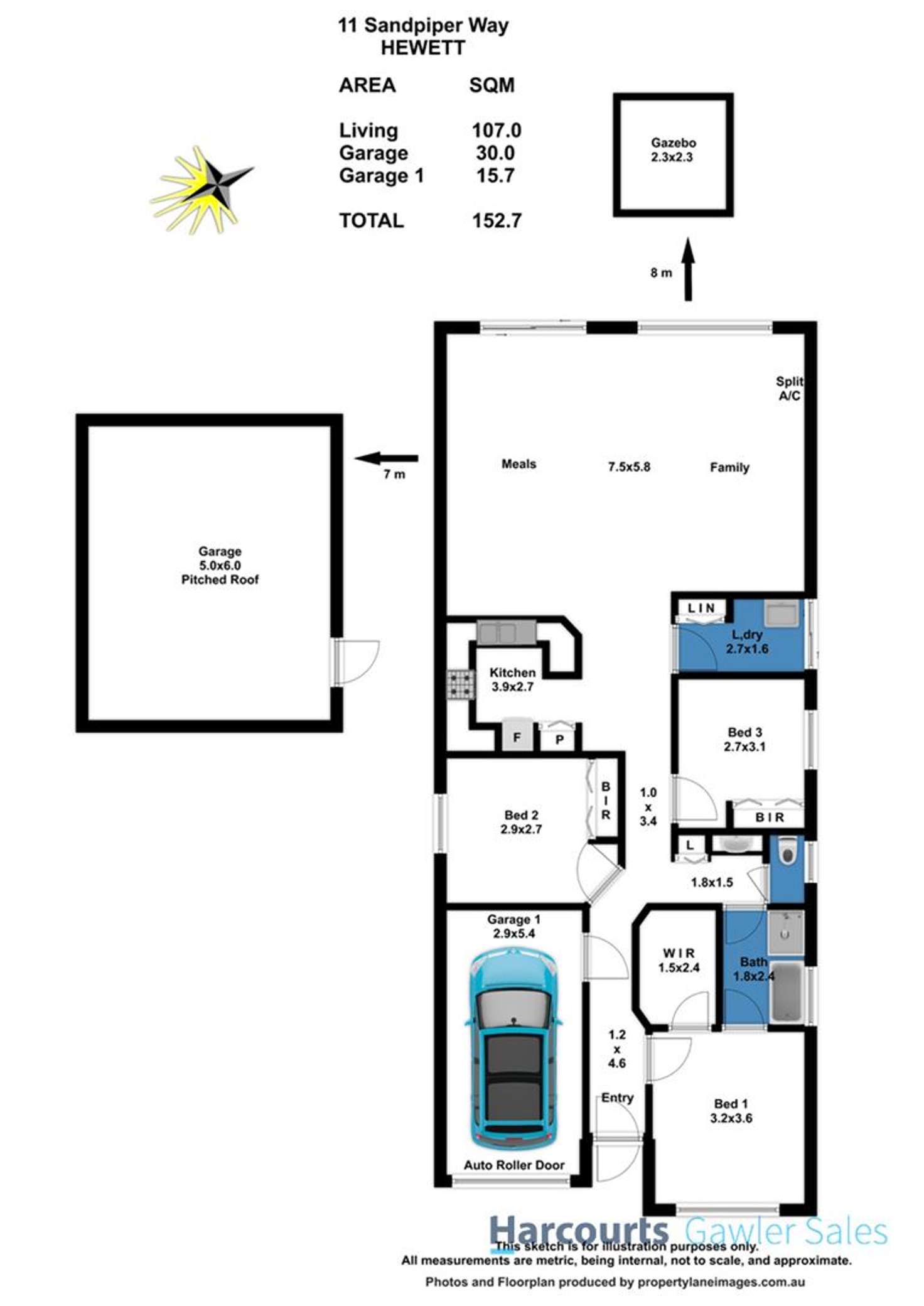 Floorplan of Homely house listing, 11 Sandpiper Way, Hewett SA 5118