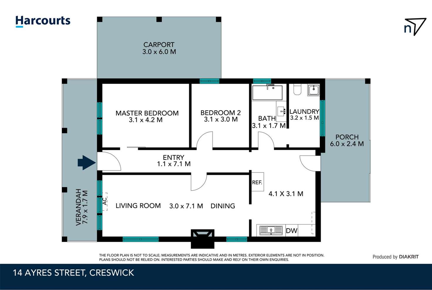 Floorplan of Homely house listing, 14 Ayres Street, Creswick VIC 3363