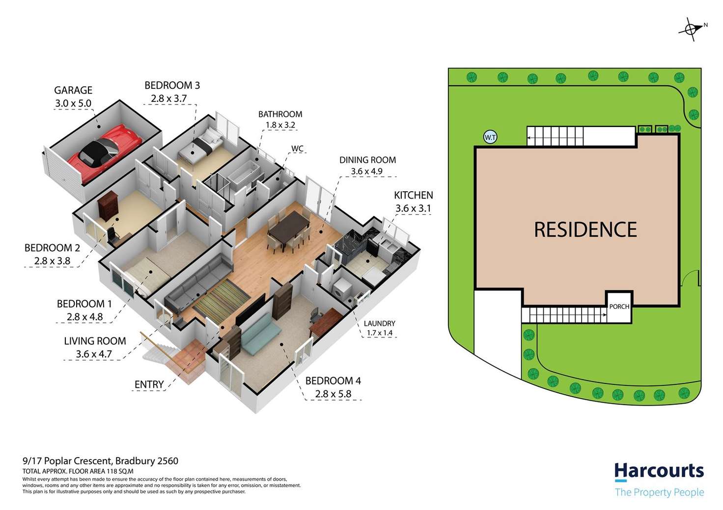 Floorplan of Homely house listing, 9/17 Poplar Crescent, Bradbury NSW 2560