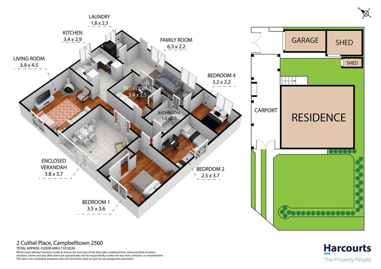 Floorplan of Homely house listing, 2 Cuthel Place, Campbelltown NSW 2560