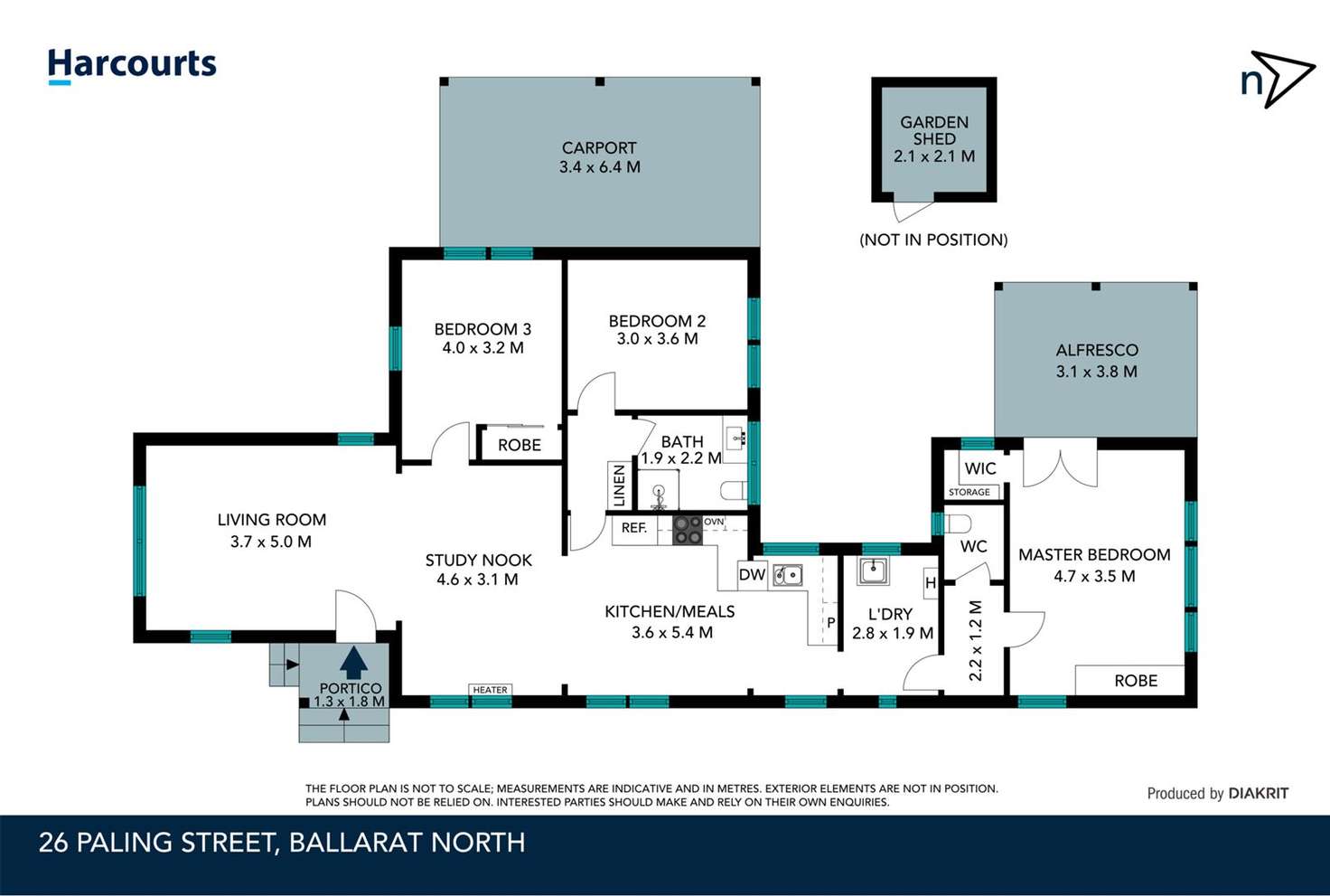 Floorplan of Homely house listing, 26 Paling Street, Ballarat North VIC 3350