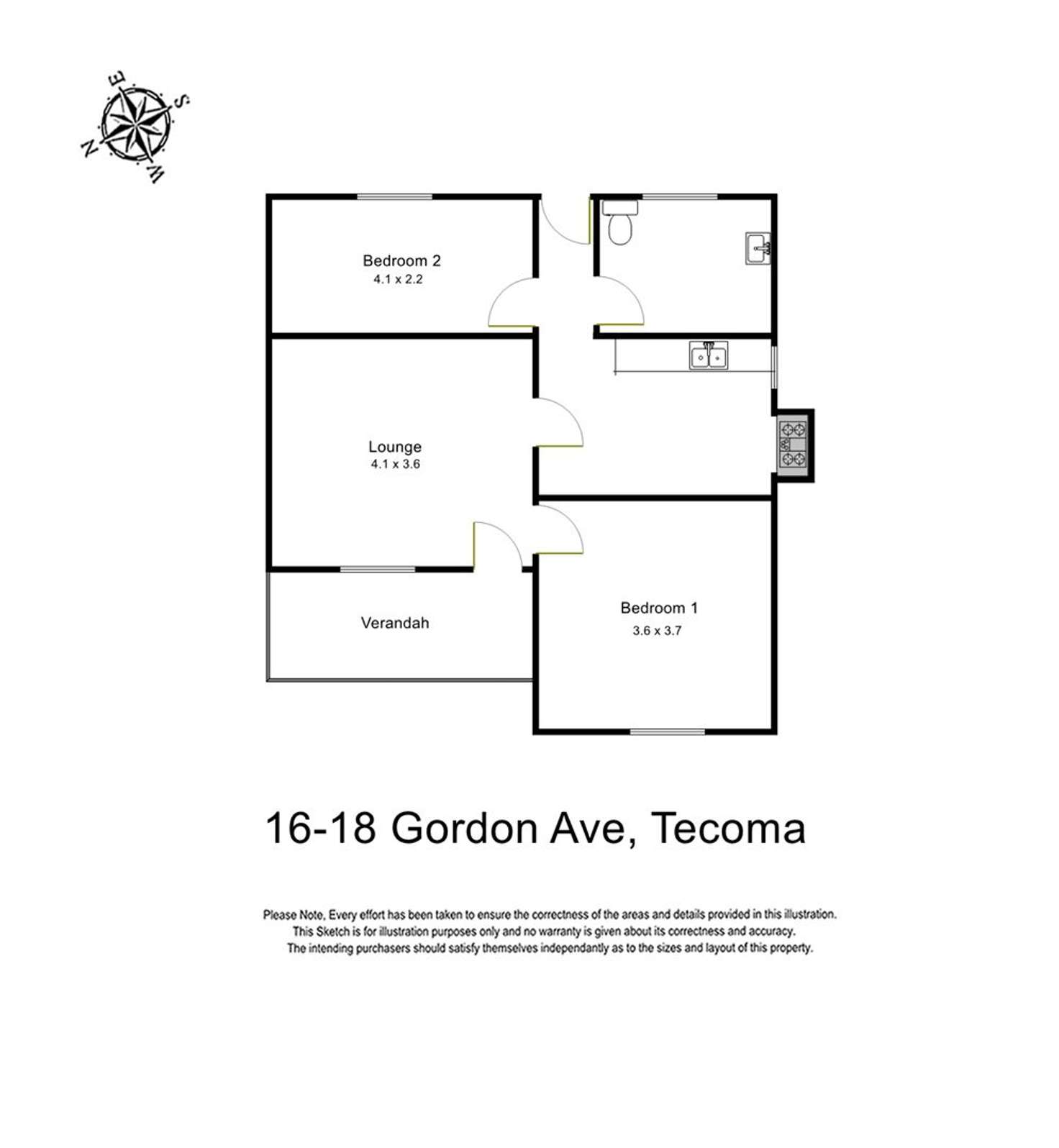 Floorplan of Homely house listing, 16 - 18 Gordon Avenue, Tecoma VIC 3160