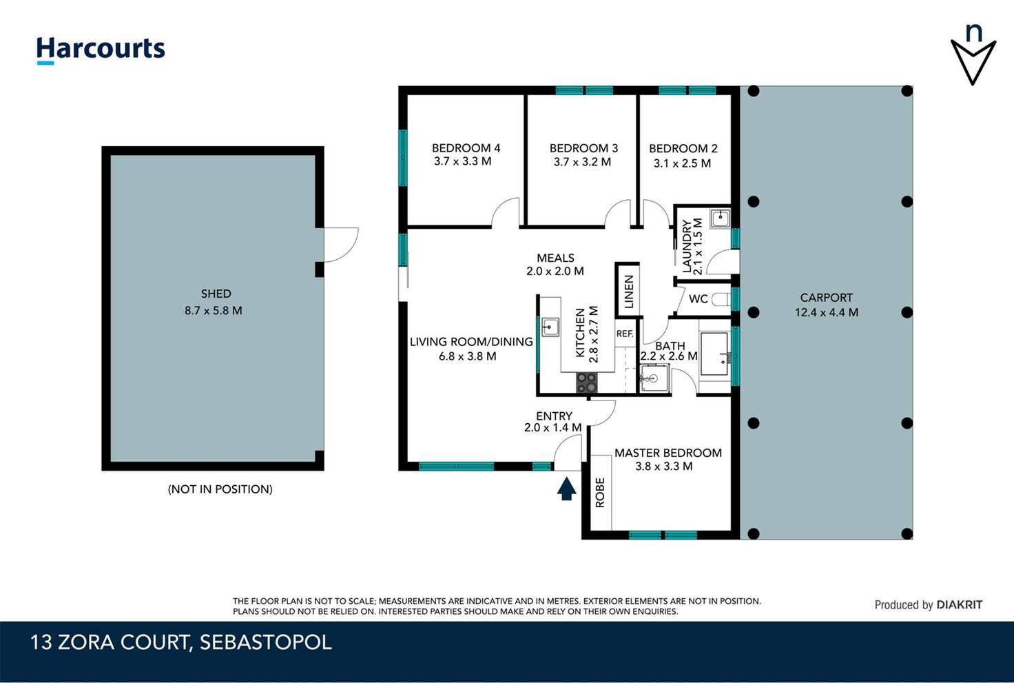 Floorplan of Homely house listing, 13 Zora Court, Sebastopol VIC 3356