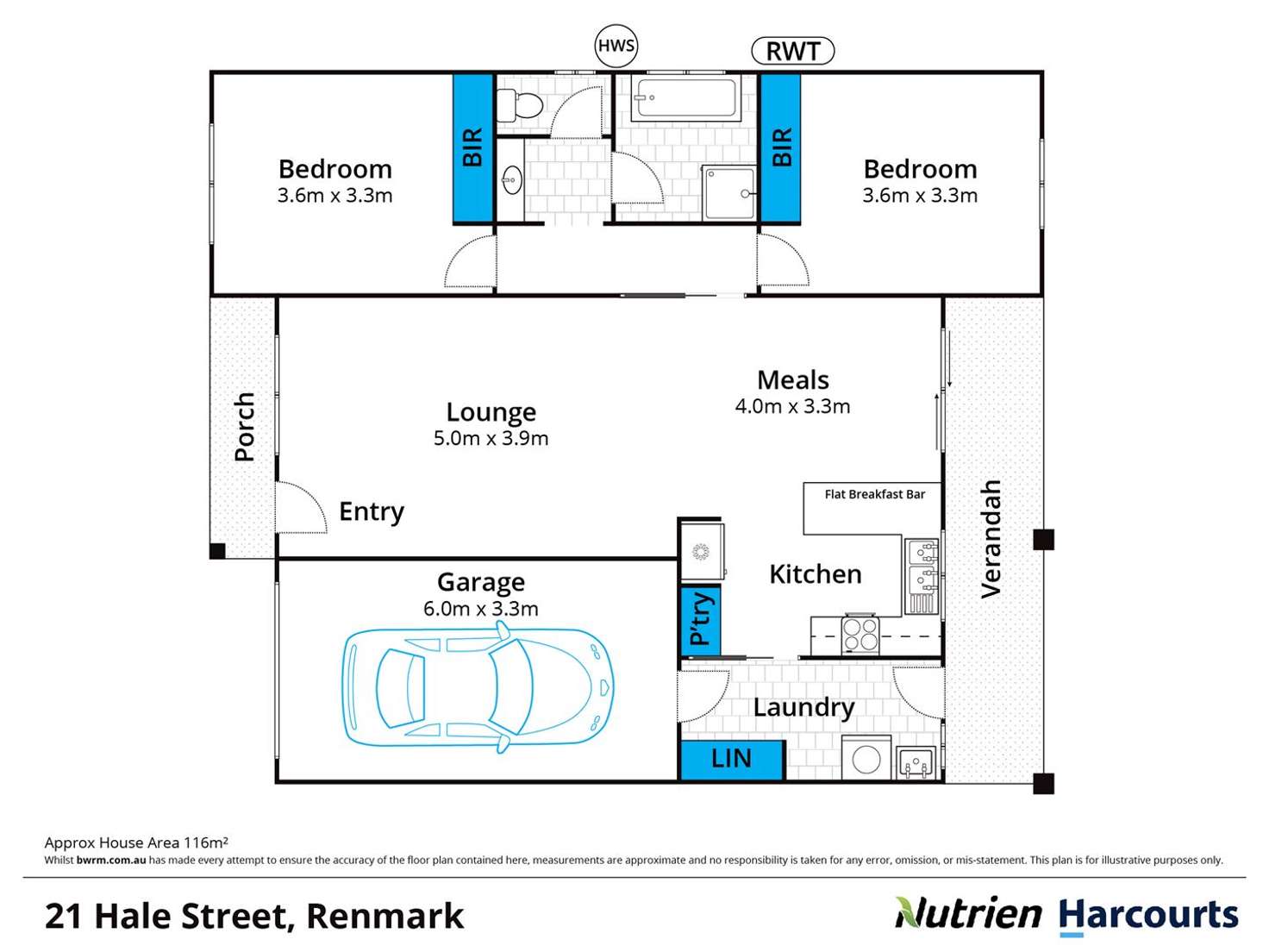 Floorplan of Homely unit listing, 1/21 Hale Street, Renmark SA 5341