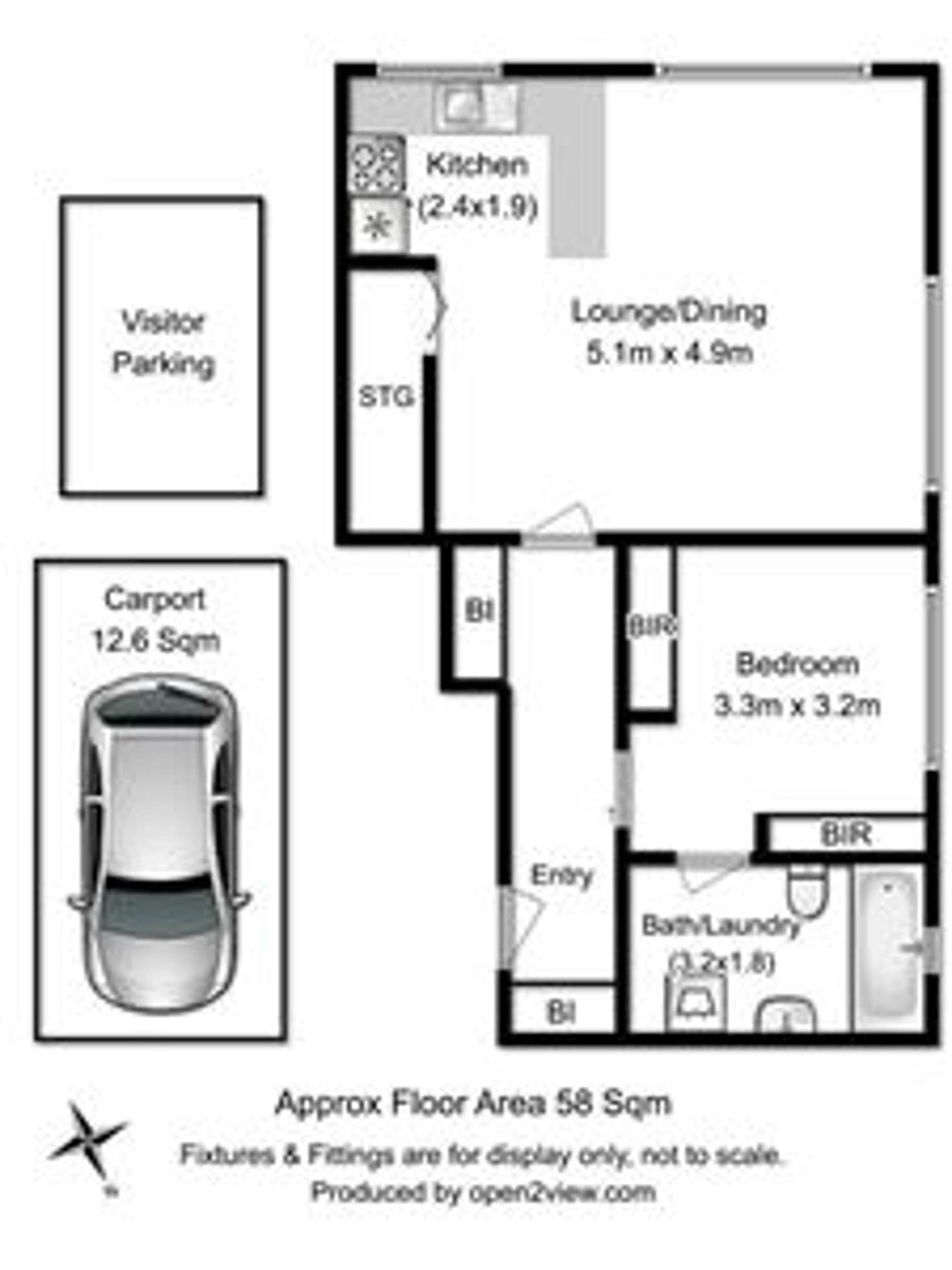 Floorplan of Homely unit listing, 12/175 Clarence Street, Howrah TAS