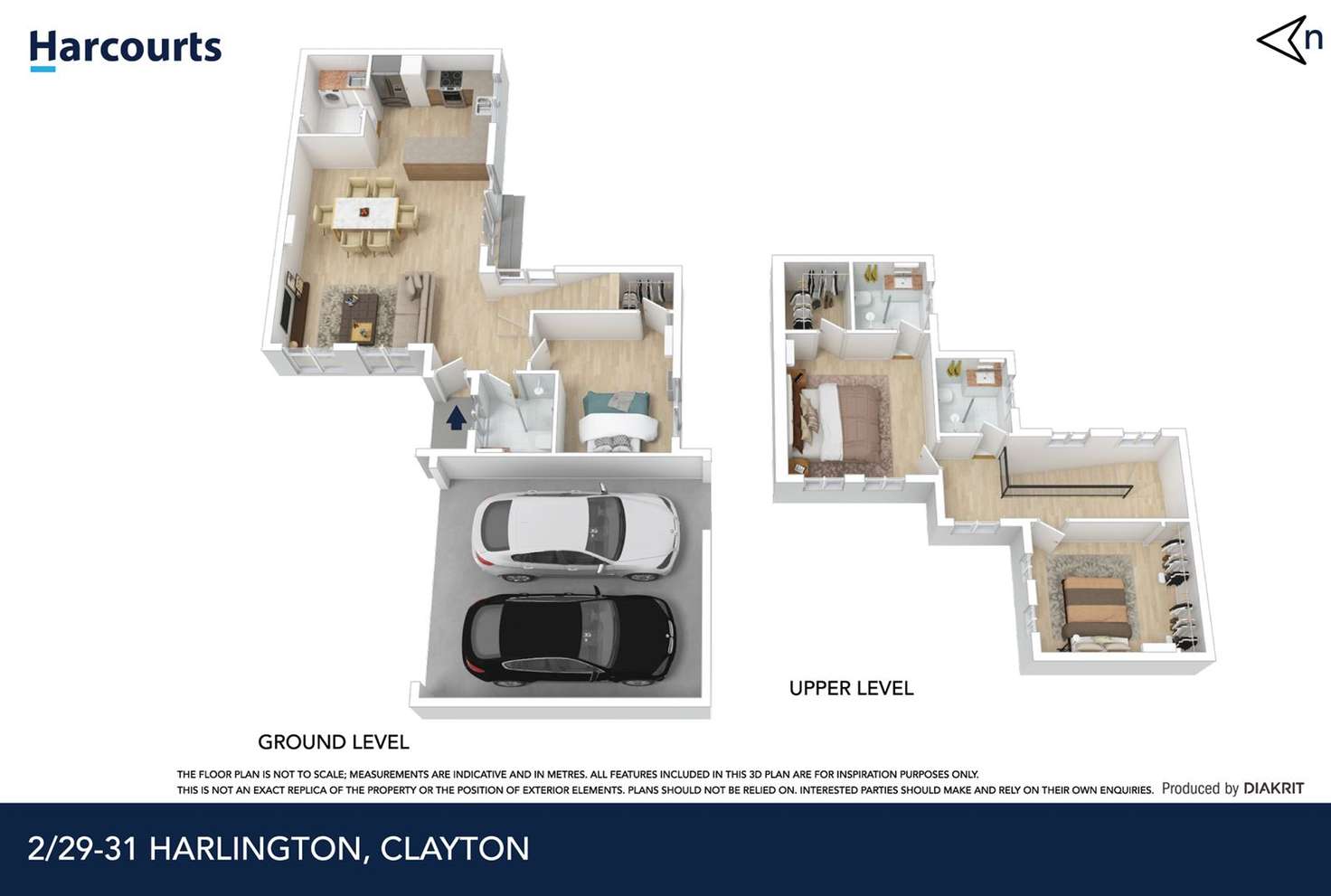 Floorplan of Homely townhouse listing, 2/29-31 Harlington Street, Clayton VIC 3168