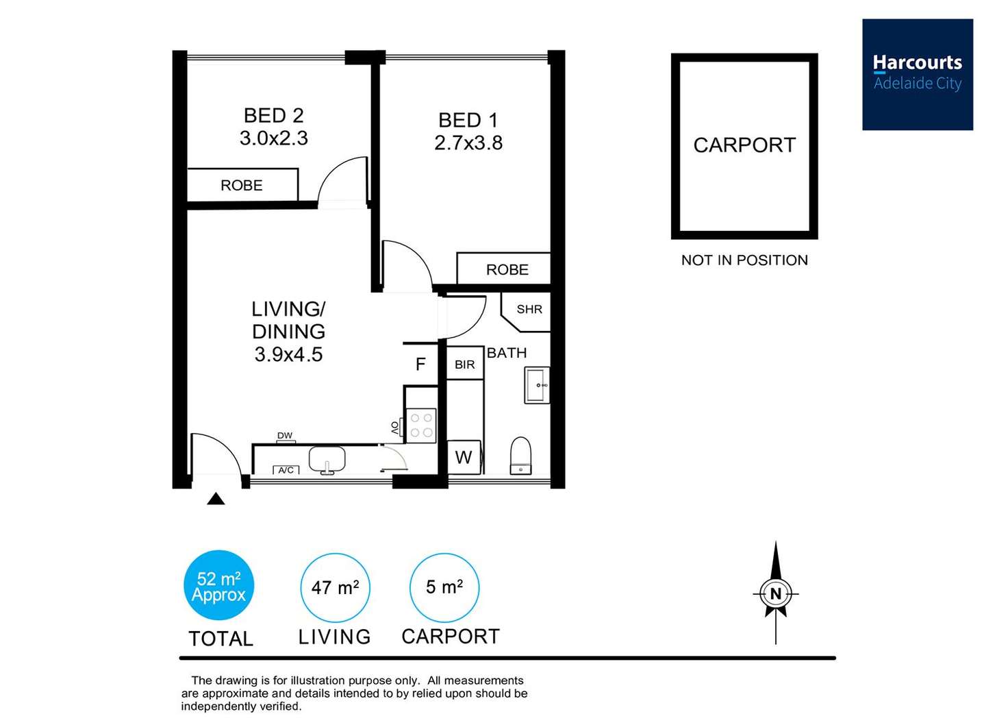 Floorplan of Homely unit listing, 8/5 Churchill Road, Ovingham SA 5082