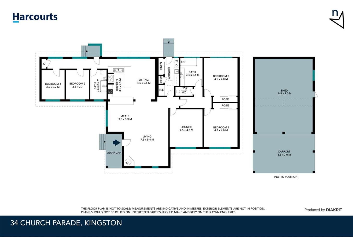 Floorplan of Homely house listing, 34 Church Parade, Kingston VIC 3364