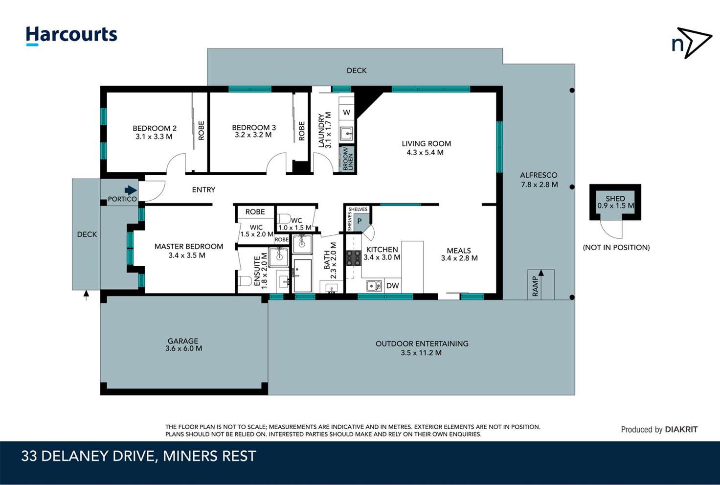 Floorplan of Homely house listing, 33 Delaney Drive, Miners Rest VIC 3352