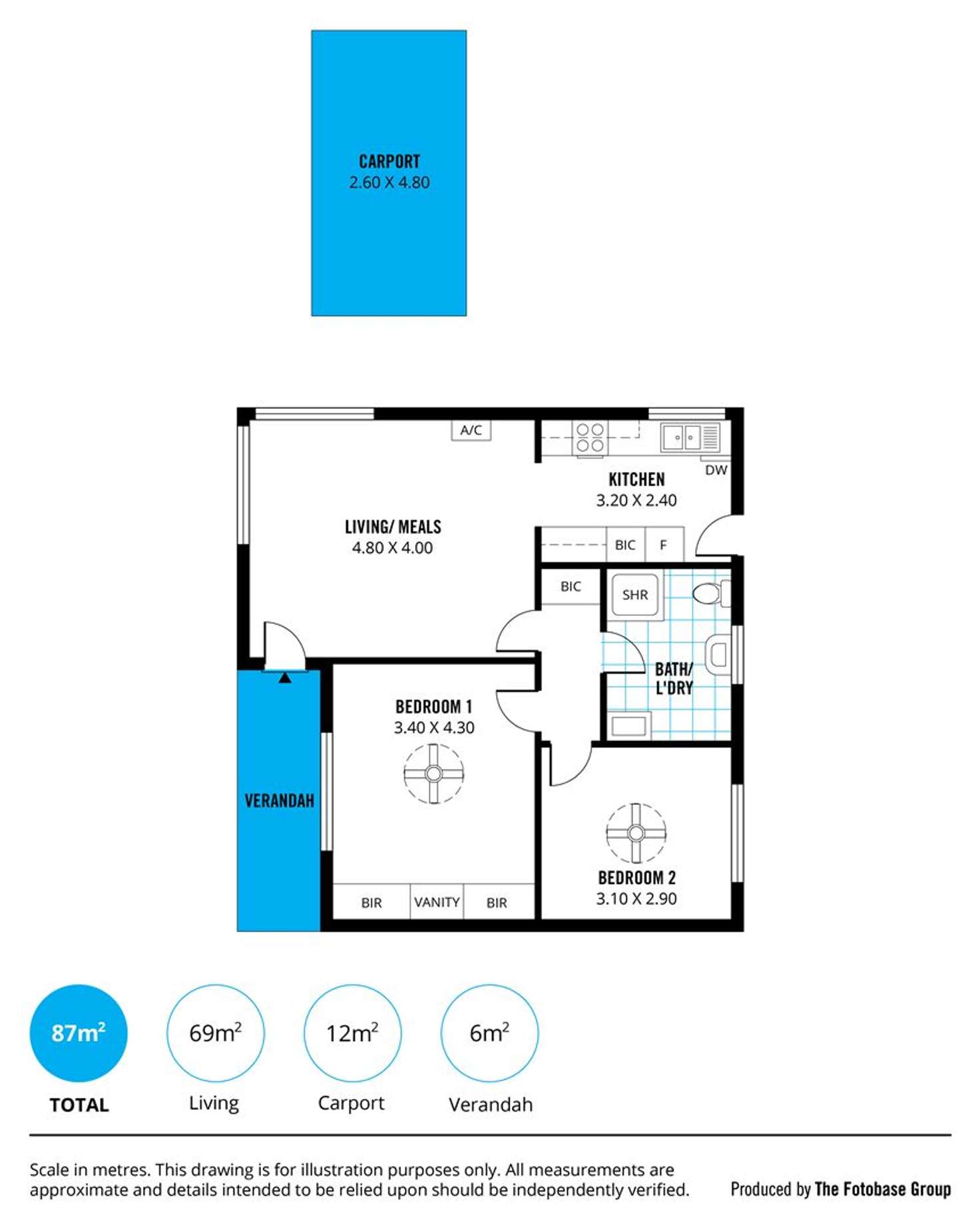 Floorplan of Homely unit listing, 2/10 Constance Street, Westbourne Park SA 5041