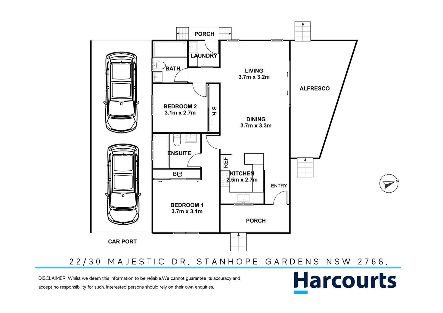 Floorplan of Homely villa listing, 22/30 Majestic Drive, Stanhope Gardens NSW 2768