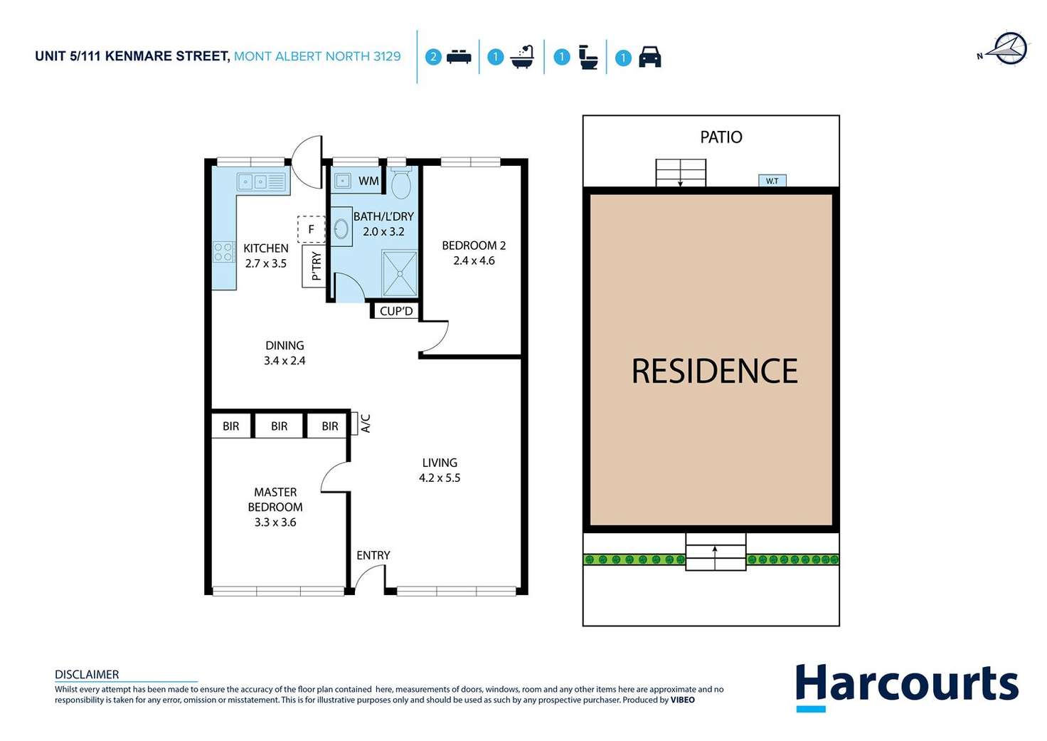 Floorplan of Homely unit listing, 5/111 Kenmare Street, Mont Albert North VIC 3129