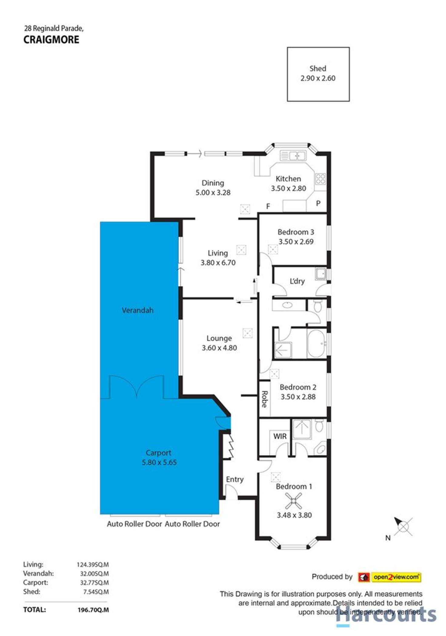 Floorplan of Homely house listing, 28 Reginald Parade, Craigmore SA 5114