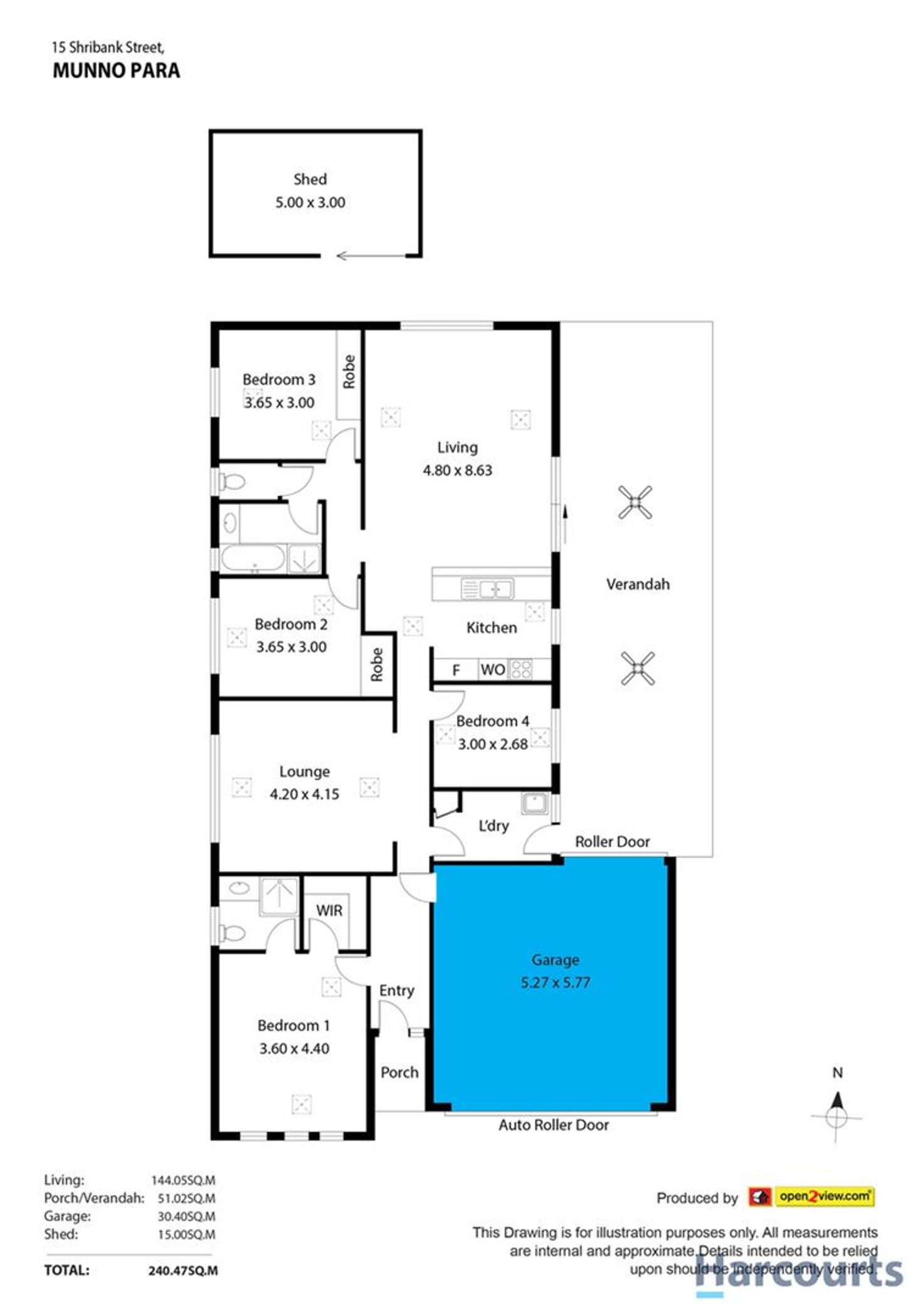 Floorplan of Homely house listing, 15 Shribank Street, Munno Para SA 5115