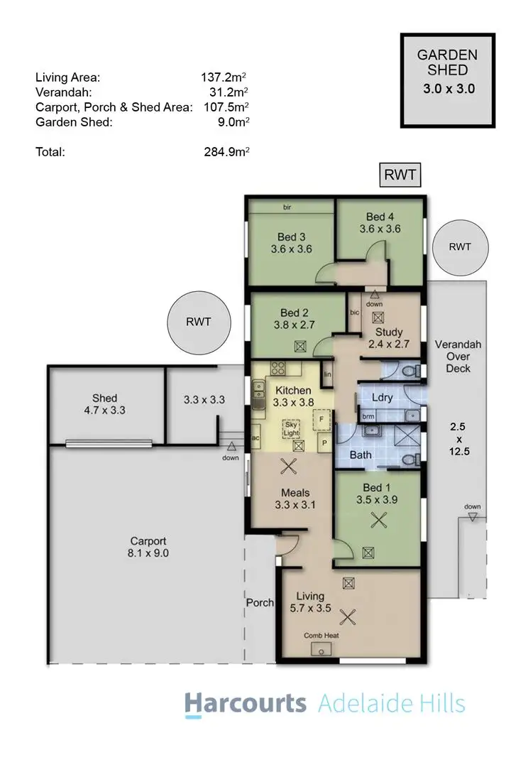 Floorplan of Homely house listing, 7 Hawthorn Way, Mount Barker SA 5251