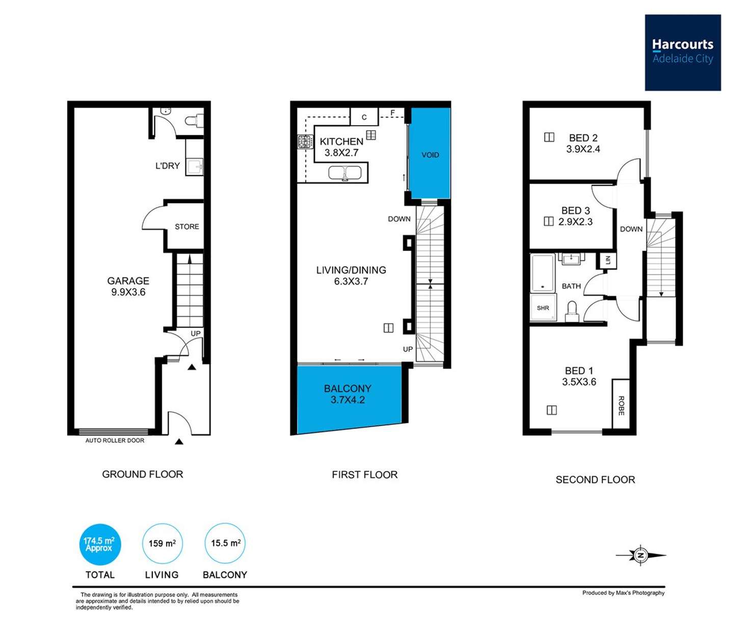 Floorplan of Homely townhouse listing, 25 Bartels Street, Adelaide SA 5000