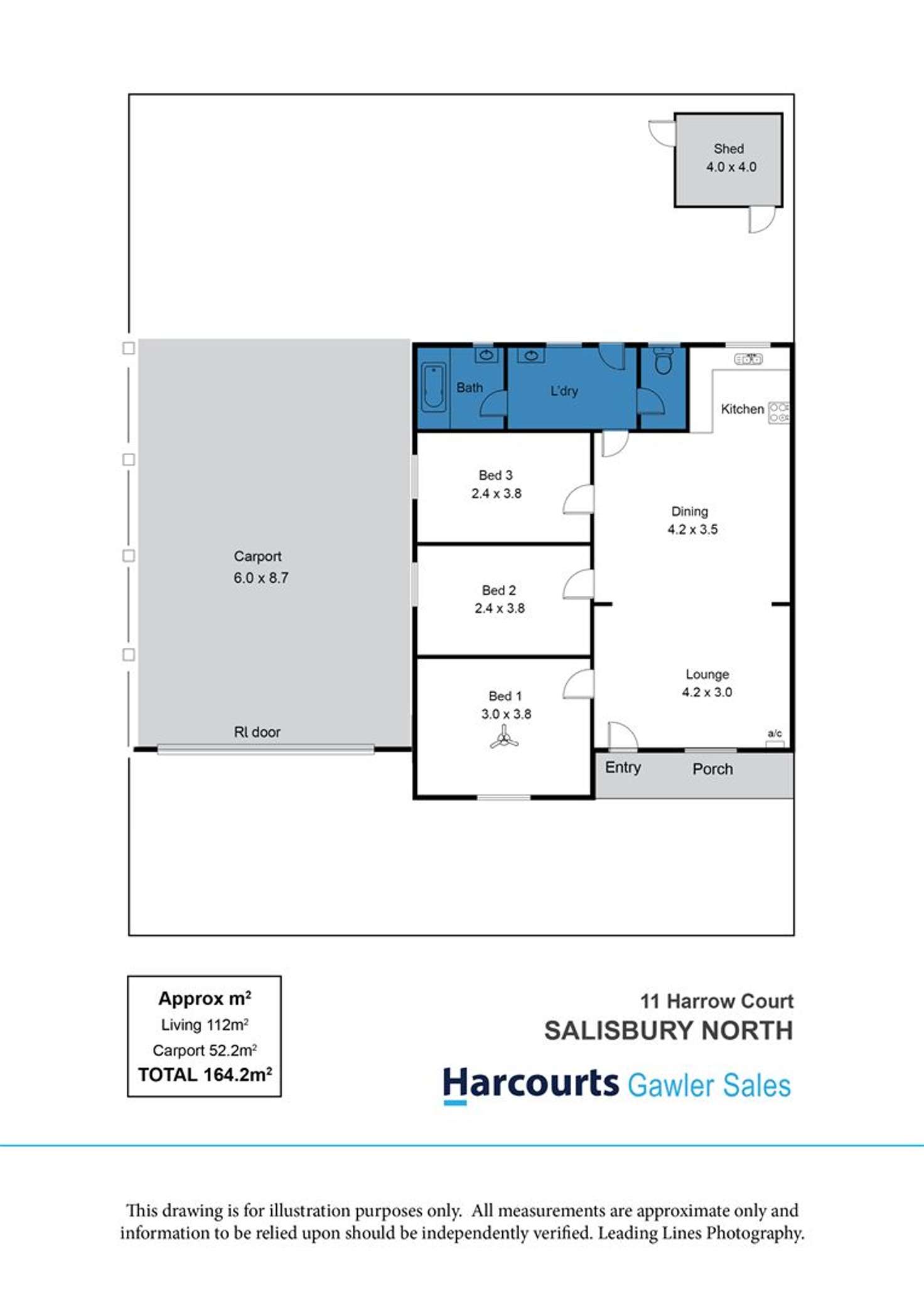 Floorplan of Homely house listing, 11 Harrow Crescent, Salisbury North SA 5108