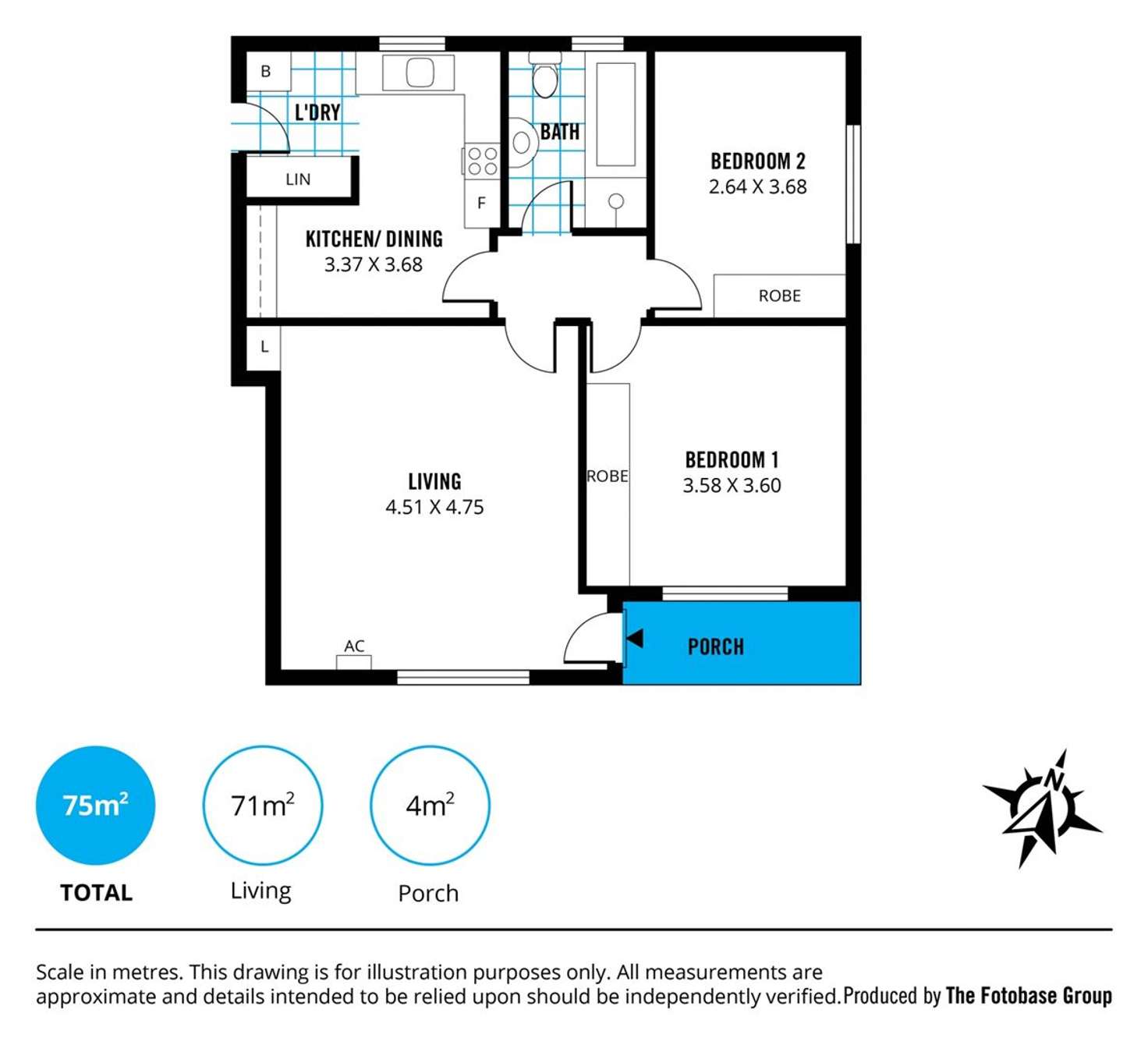 Floorplan of Homely unit listing, 7/8 Overbury Drive, Clarence Park SA 5034