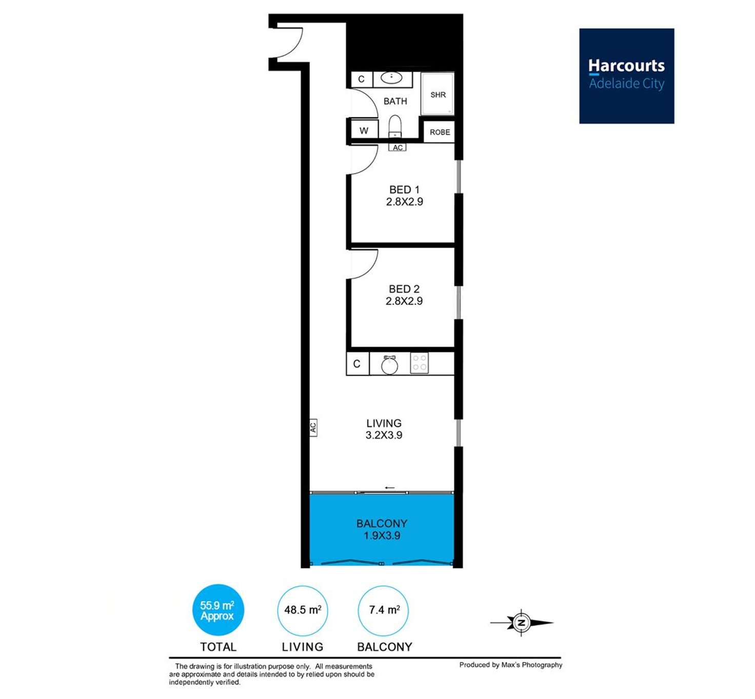Floorplan of Homely apartment listing, 409/10 Balfours Way, Adelaide SA 5000