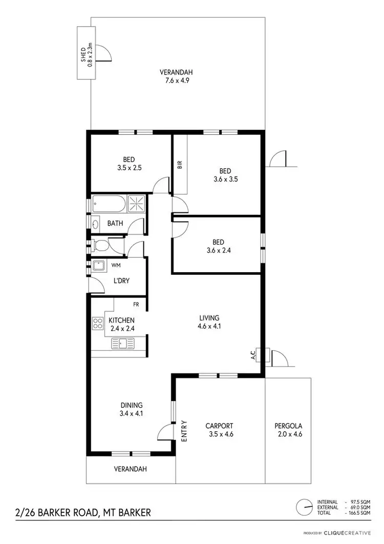 Floorplan of Homely house listing, 2/26 Barker Road, Mount Barker SA 5251