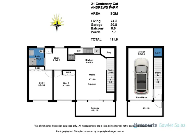 Floorplan of Homely townhouse listing, 21 Centenary Circuit, Andrews Farm SA 5114
