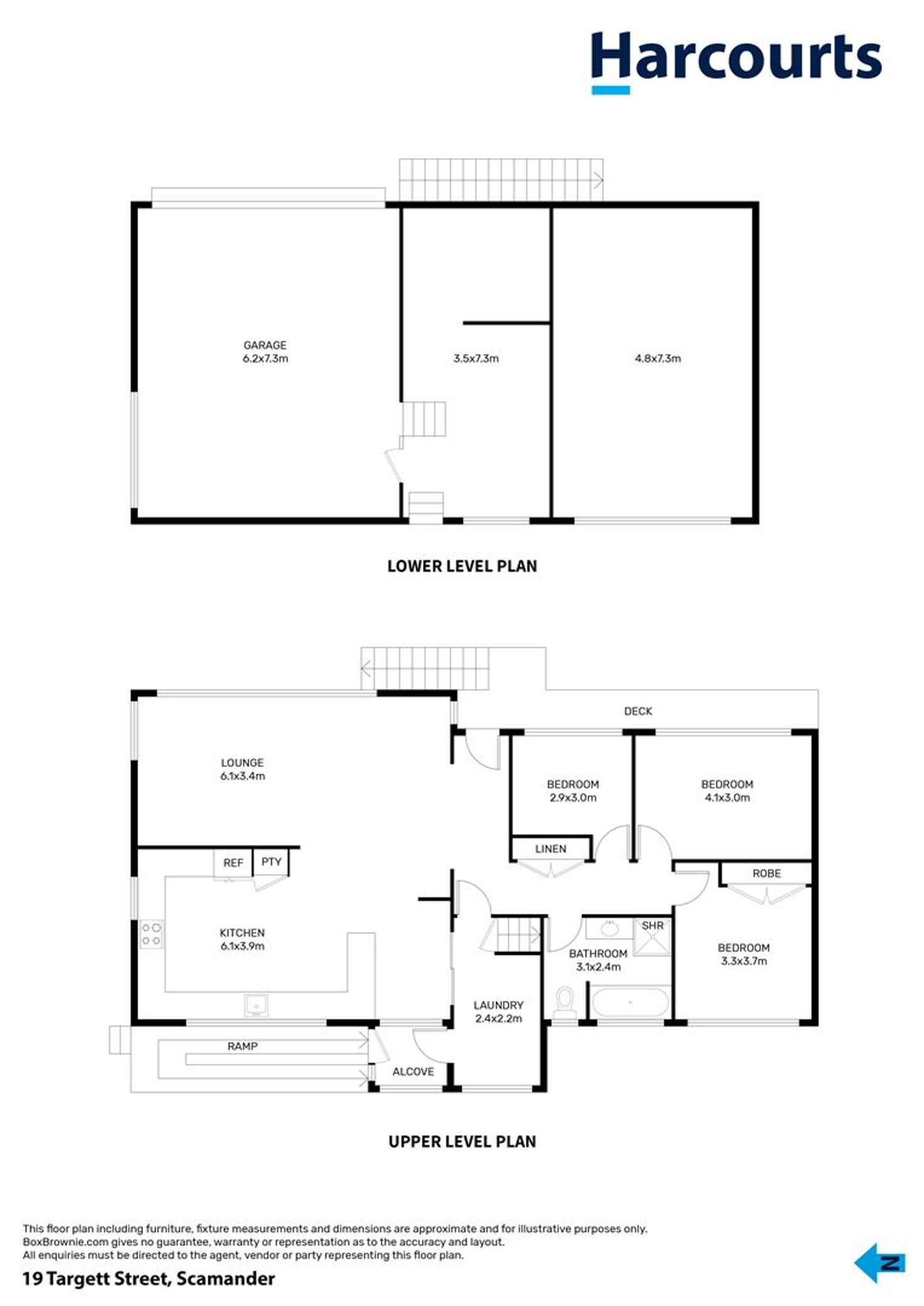 Floorplan of Homely house listing, 19 Targett Street, Scamander TAS 7215