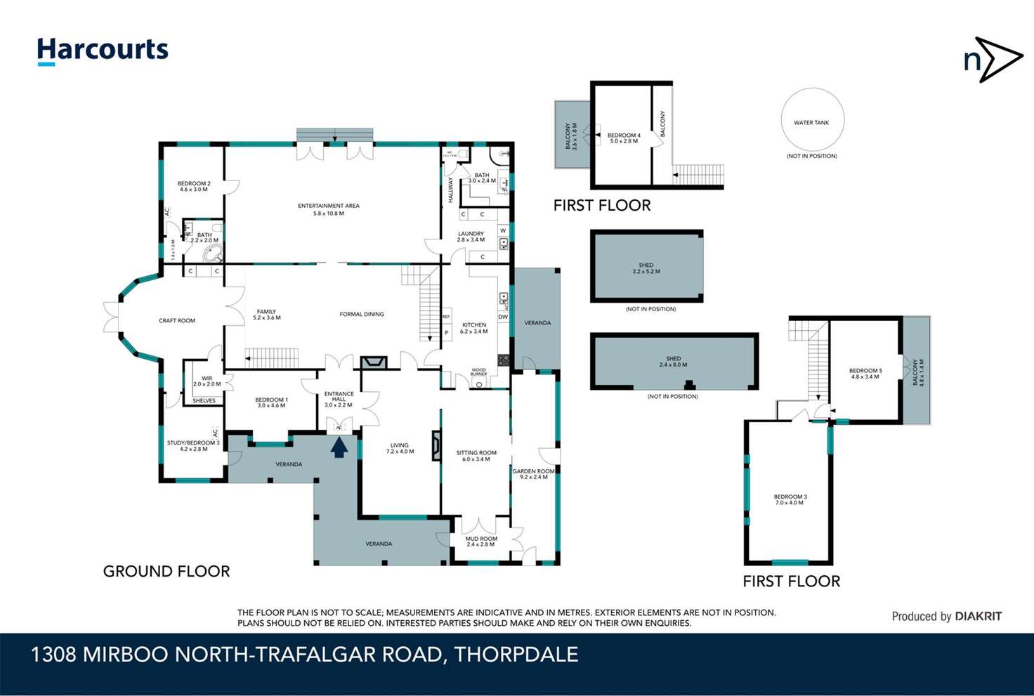 Floorplan of Homely acreageSemiRural listing, 1308 Mirboo North-Trafalgar Road, Thorpdale VIC 3835
