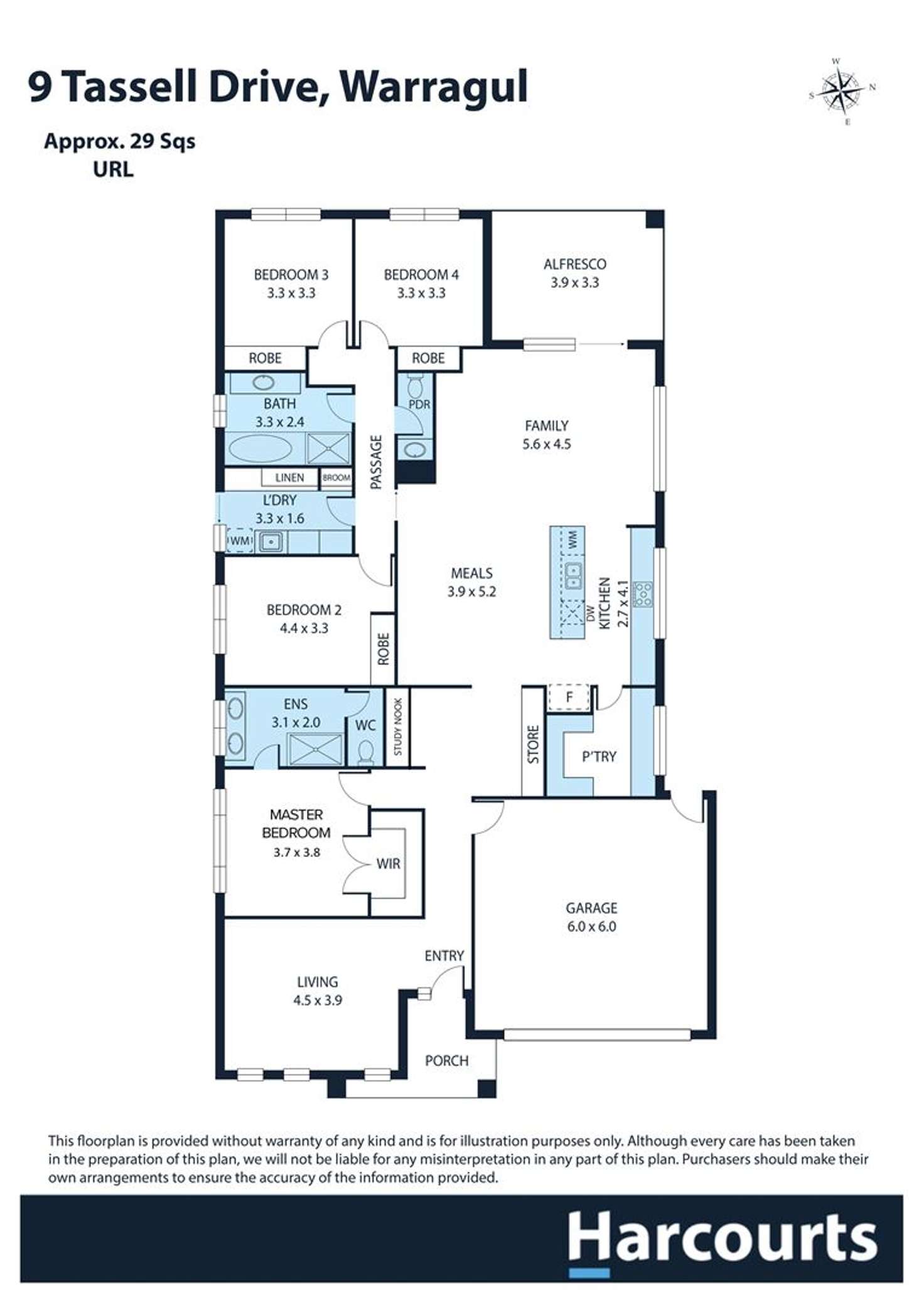 Floorplan of Homely house listing, 9 Tassell Drive, Warragul VIC 3820