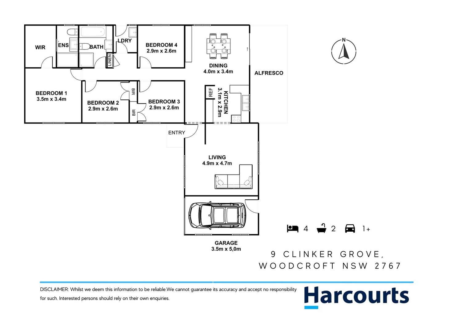 Floorplan of Homely house listing, 9 Clinker Grove, Woodcroft NSW 2767