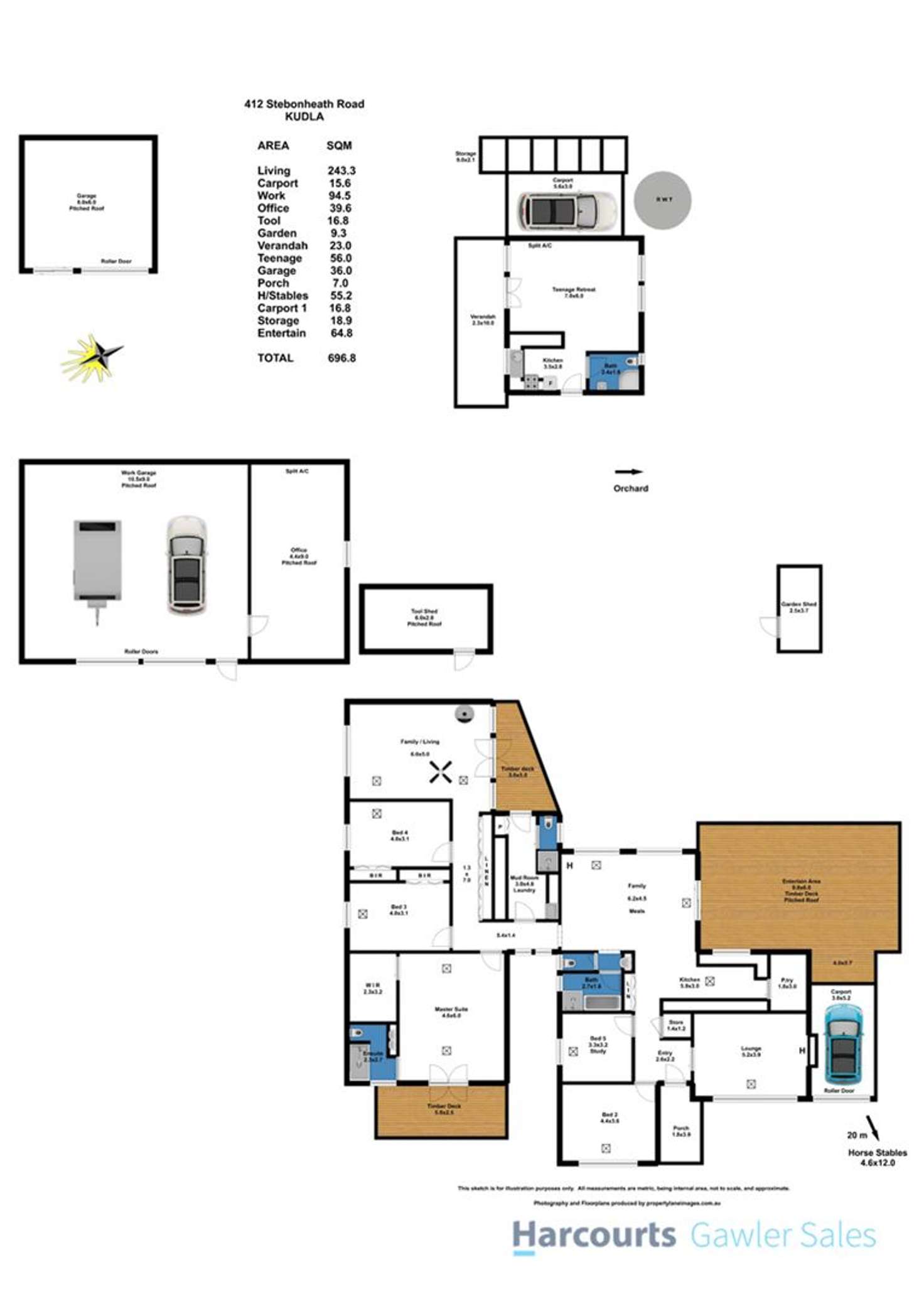 Floorplan of Homely house listing, 412 Stebonheath Road, Kudla SA 5115