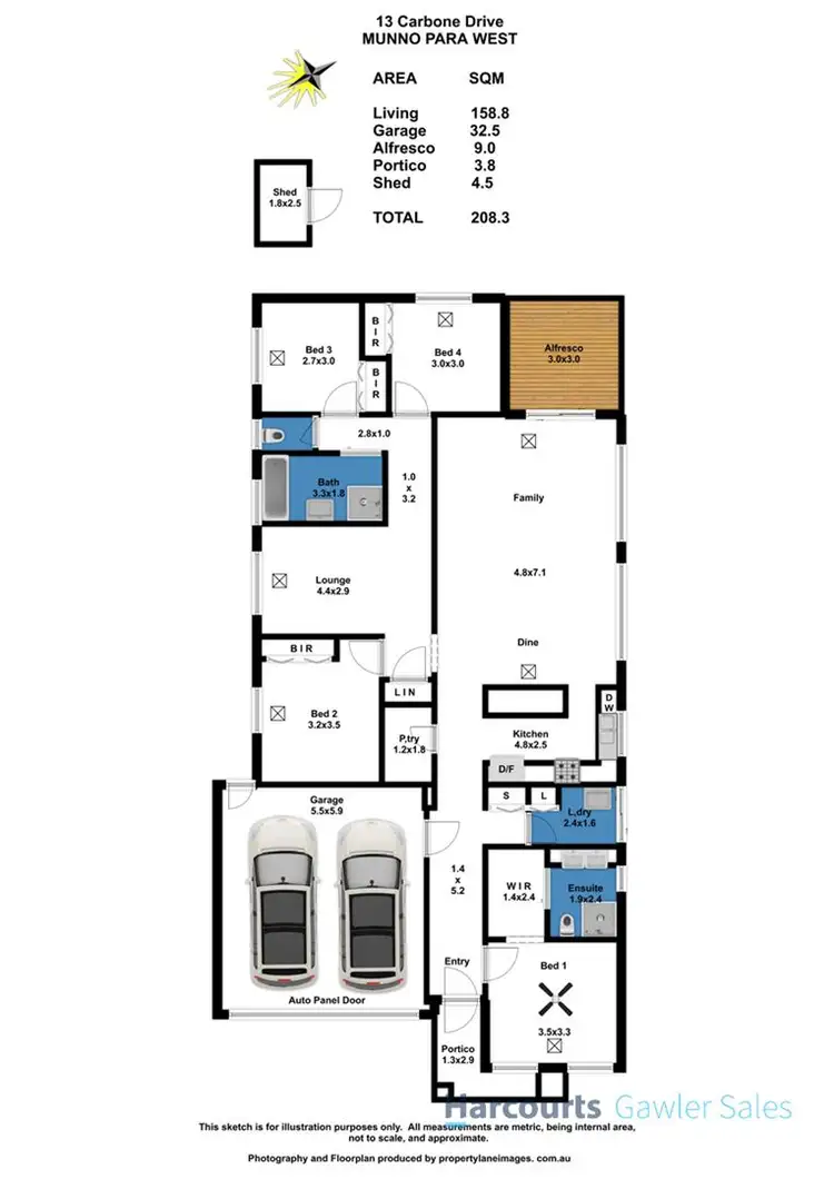 Floorplan of Homely house listing, 13 Carbone Drive, Munno Para West SA 5115