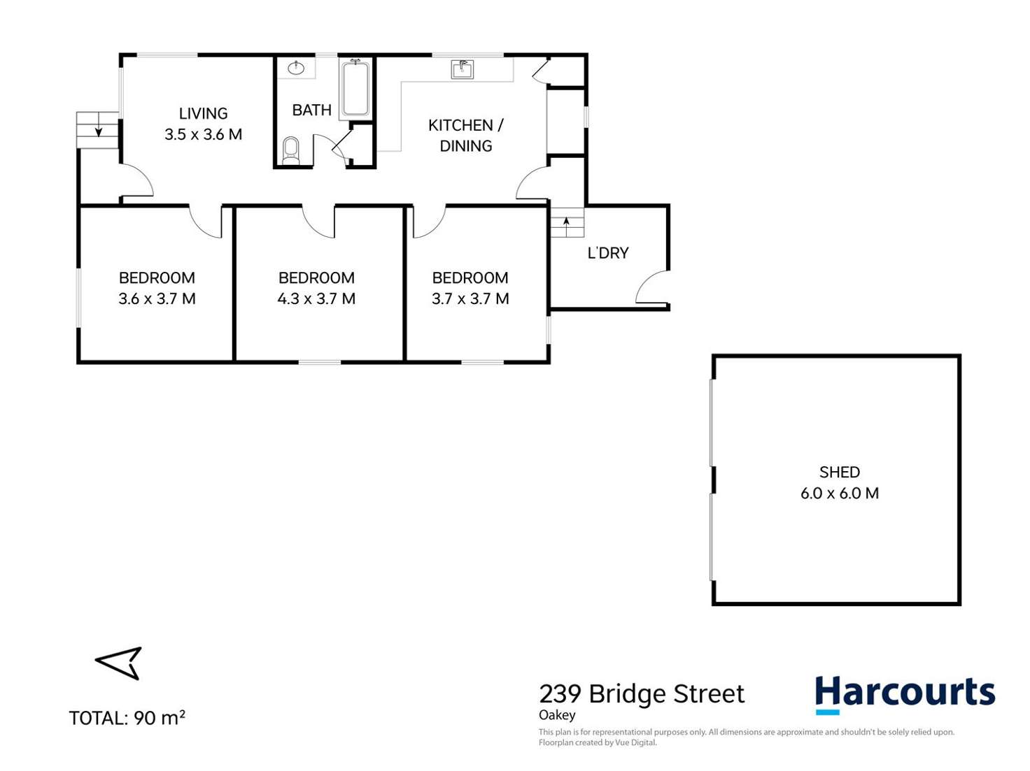 Floorplan of Homely house listing, 239 Bridge Street, Oakey QLD 4401