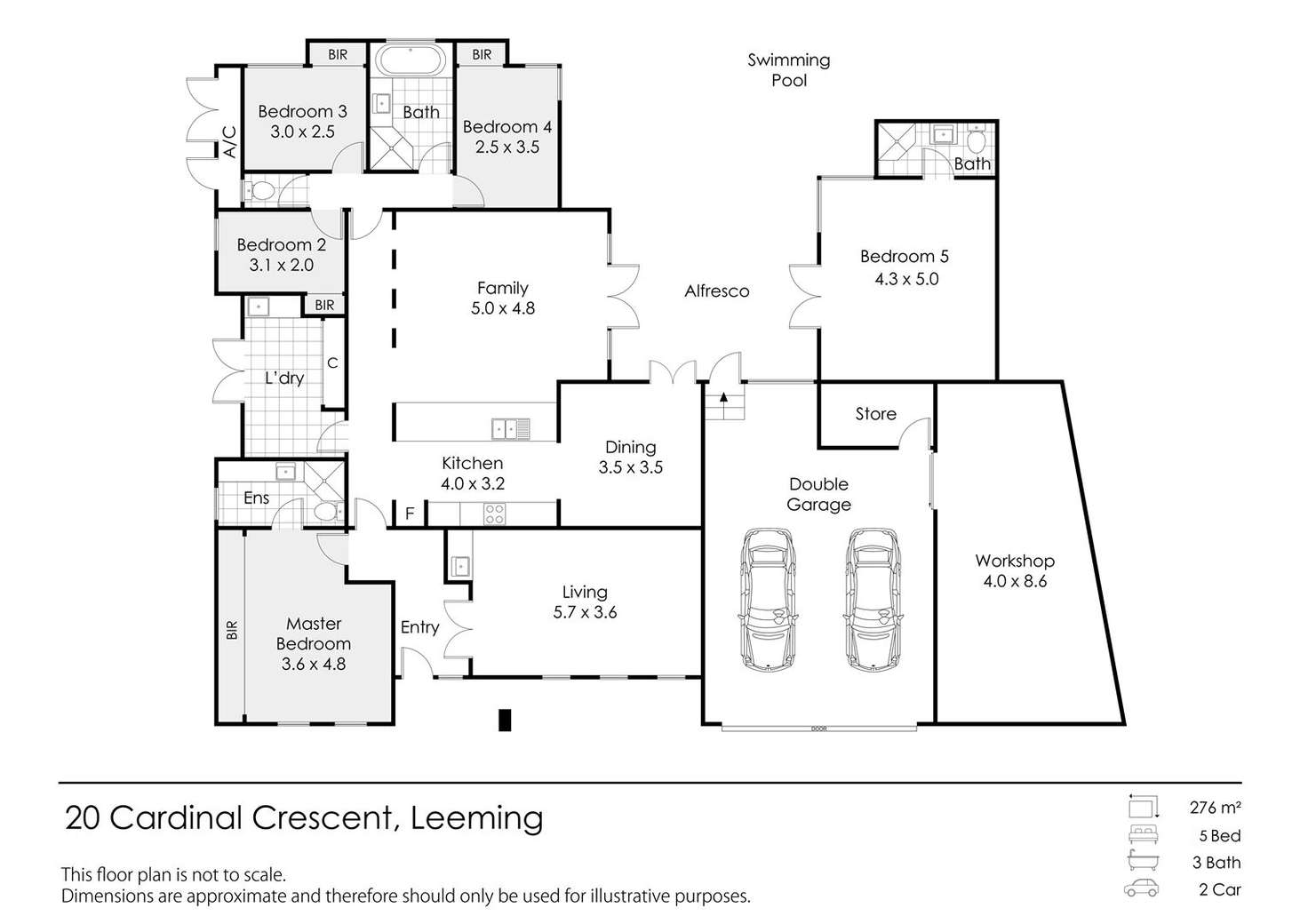 Floorplan of Homely house listing, 20 Cardinal Crescent, Leeming WA 6149