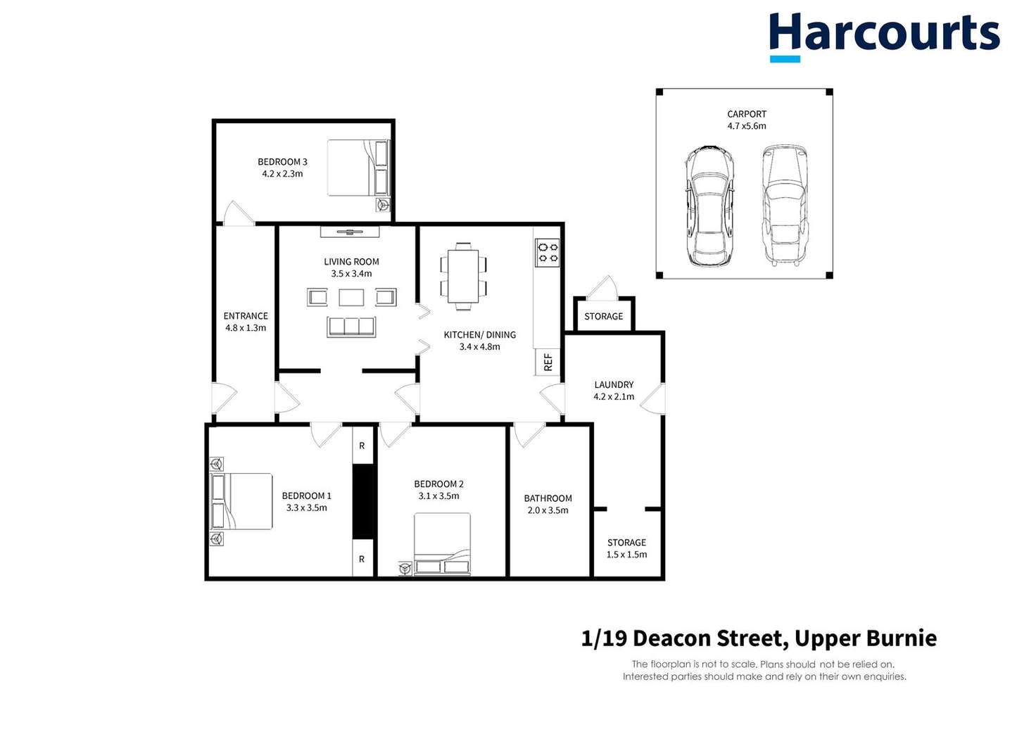 Floorplan of Homely house listing, 1/19 Deacon Street, Upper Burnie TAS 7320