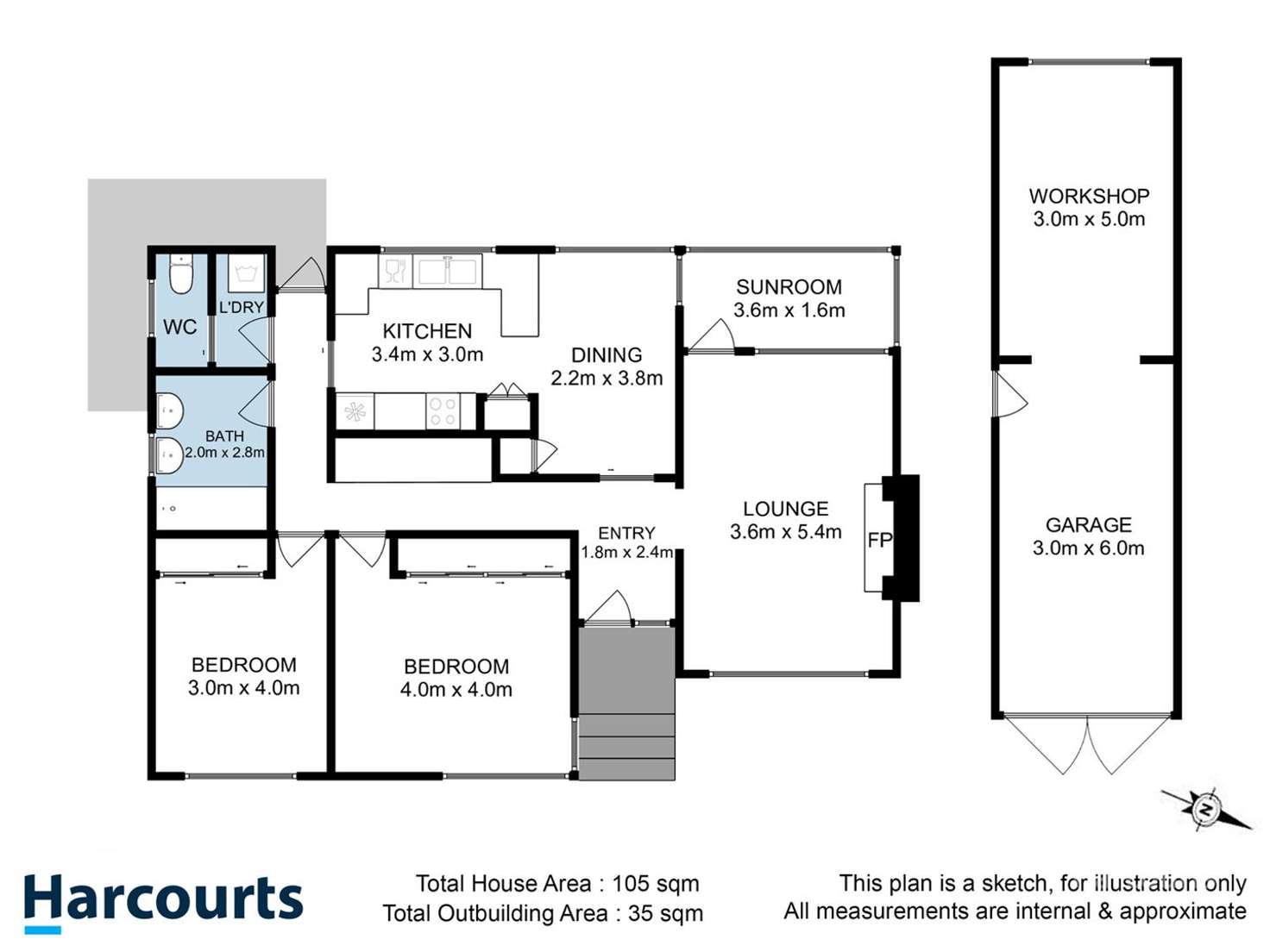 Floorplan of Homely house listing, 11 Elinga Street, Howrah TAS 7018