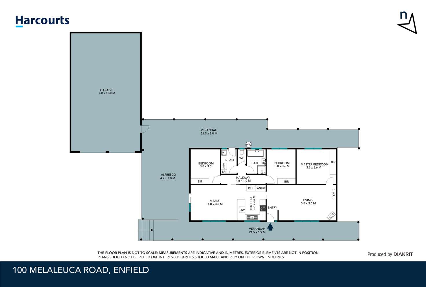 Floorplan of Homely house listing, 100 Melaleuca Road, Enfield VIC 3352