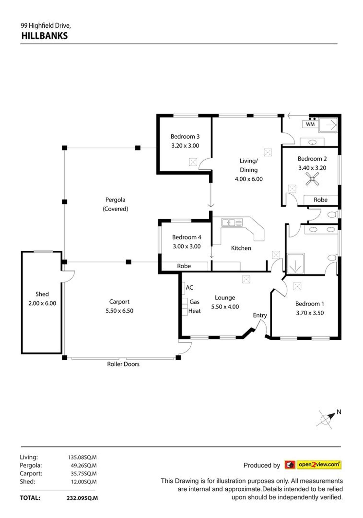 Floorplan of Homely house listing, 99 Highfield Drive, Hillbank SA 5112