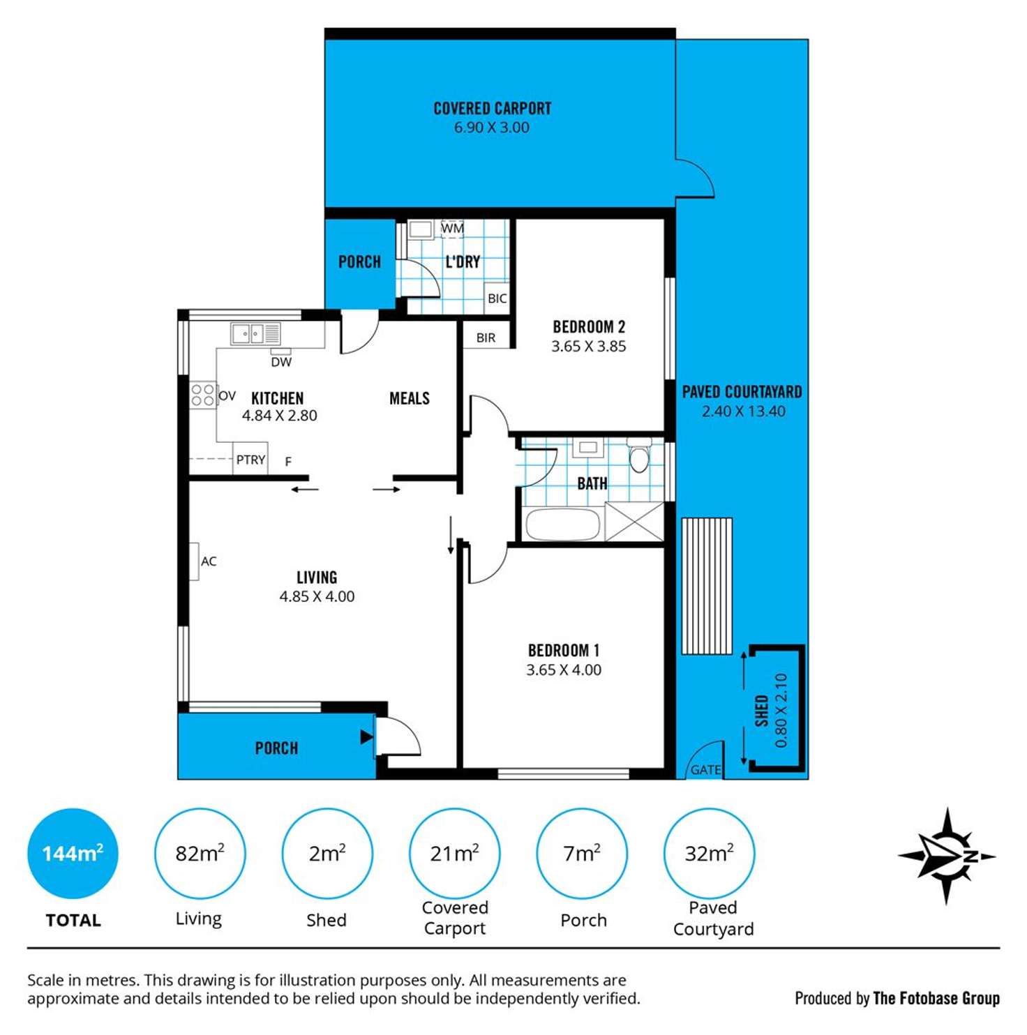 Floorplan of Homely unit listing, 1/2 Watt Street, Westbourne Park SA 5041