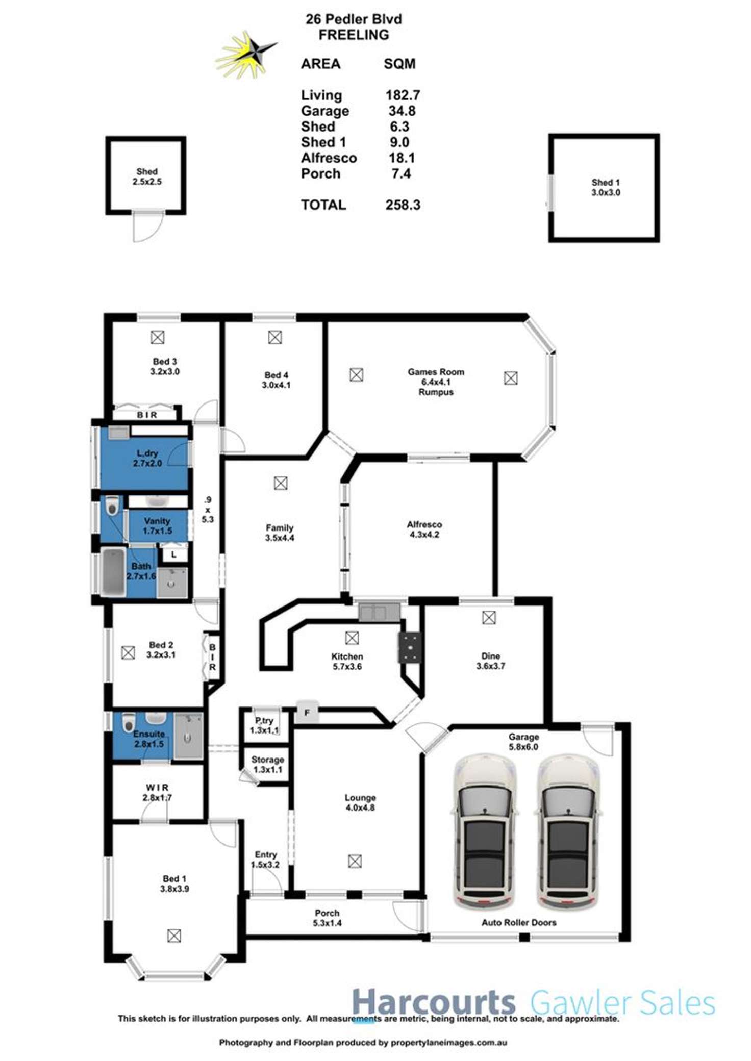 Floorplan of Homely house listing, 26 Pedler Boulevard, Freeling SA 5372