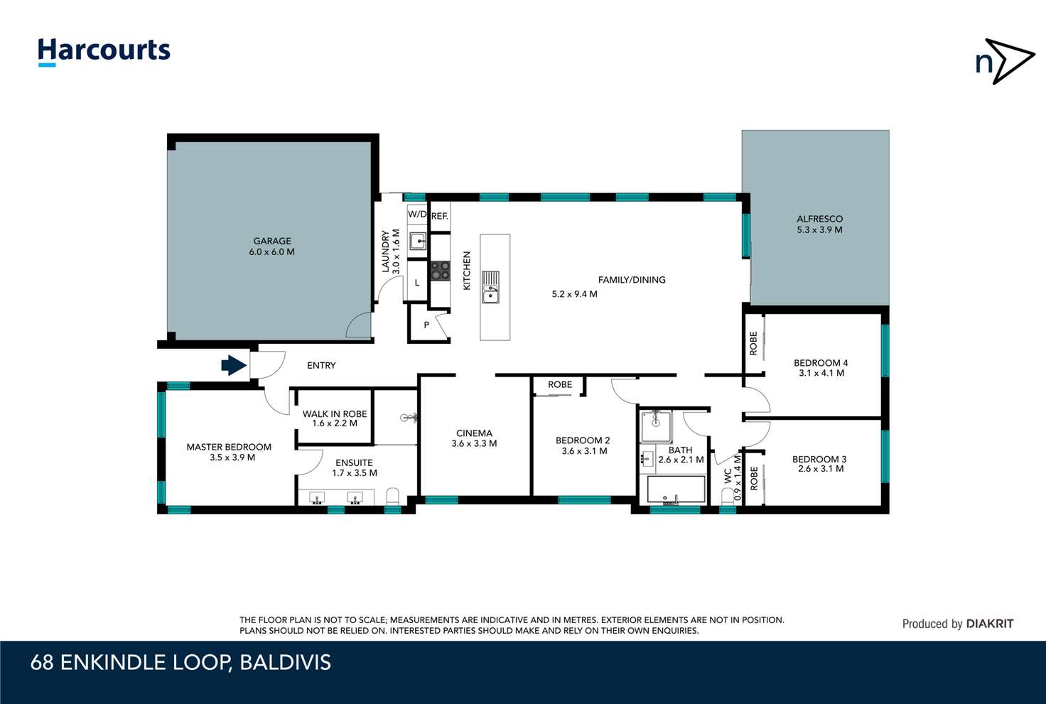 Floorplan of Homely house listing, 68 Enkindle Loop, Baldivis WA 6171